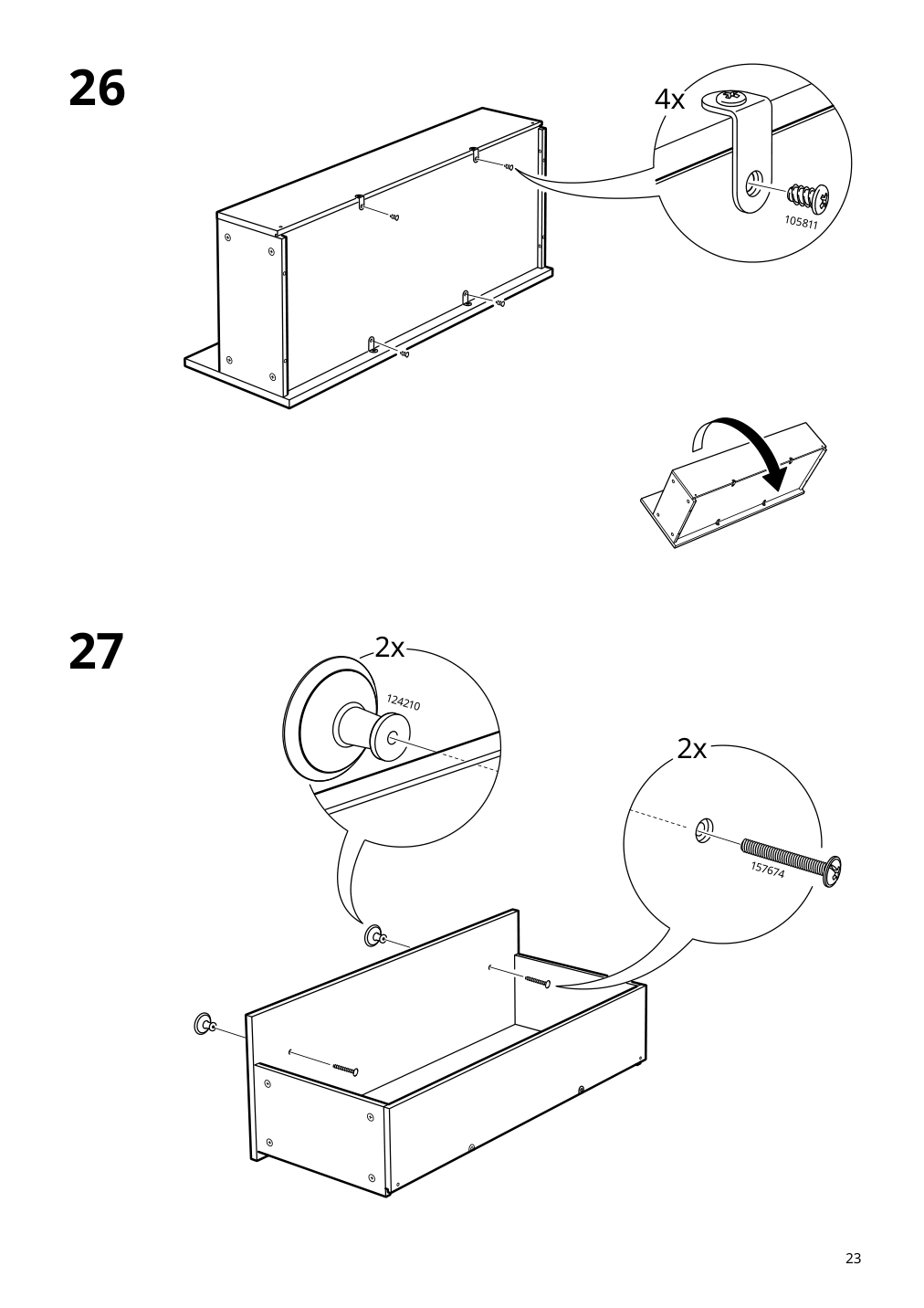 Assembly instructions for IKEA Hemnes sink cabinet with 2 drawers white | Page 23 - IKEA HEMNES sink cabinet with 2 drawers 902.176.65