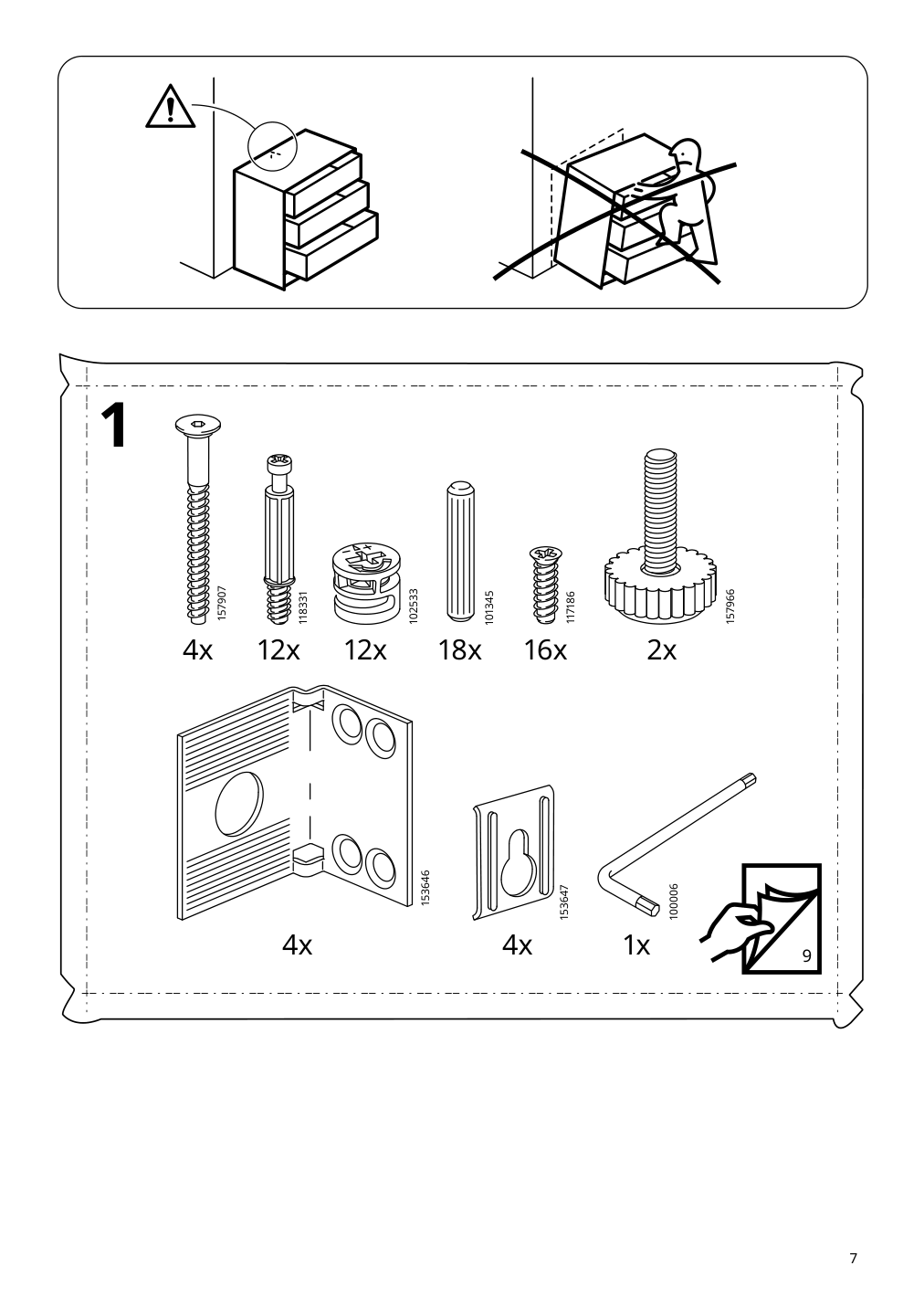 Assembly instructions for IKEA Hemnes sink cabinet with 2 drawers white | Page 7 - IKEA HEMNES sink cabinet with 2 drawers 902.176.65