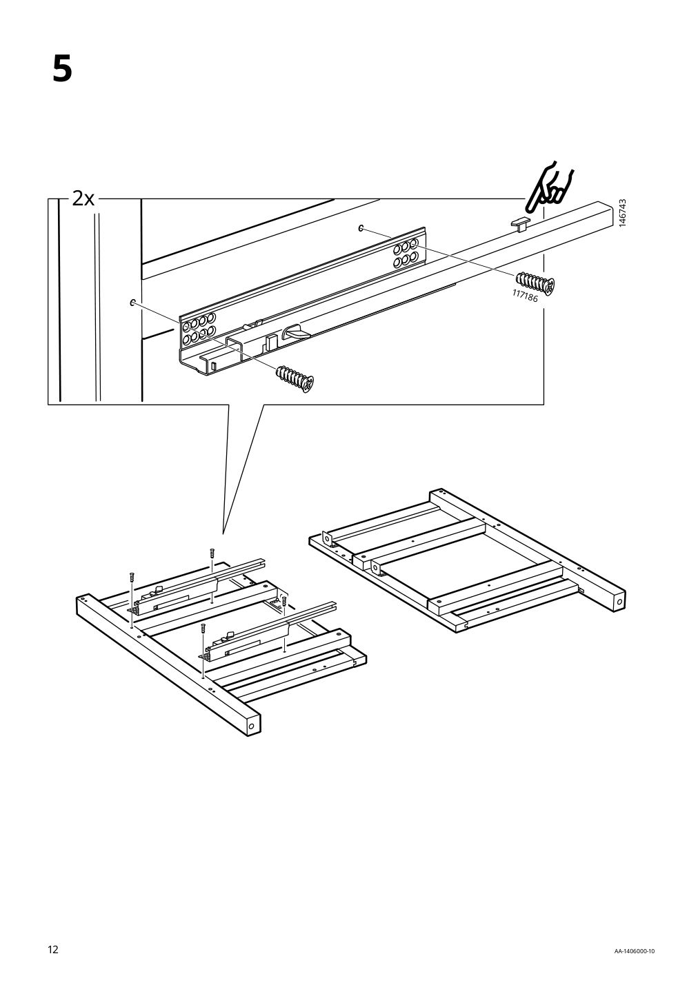 Assembly instructions for IKEA Hemnes sink cabinet with 4 drawers gray | Page 12 - IKEA HEMNES / ODENSVIK bathroom furniture, set of 5 793.898.23