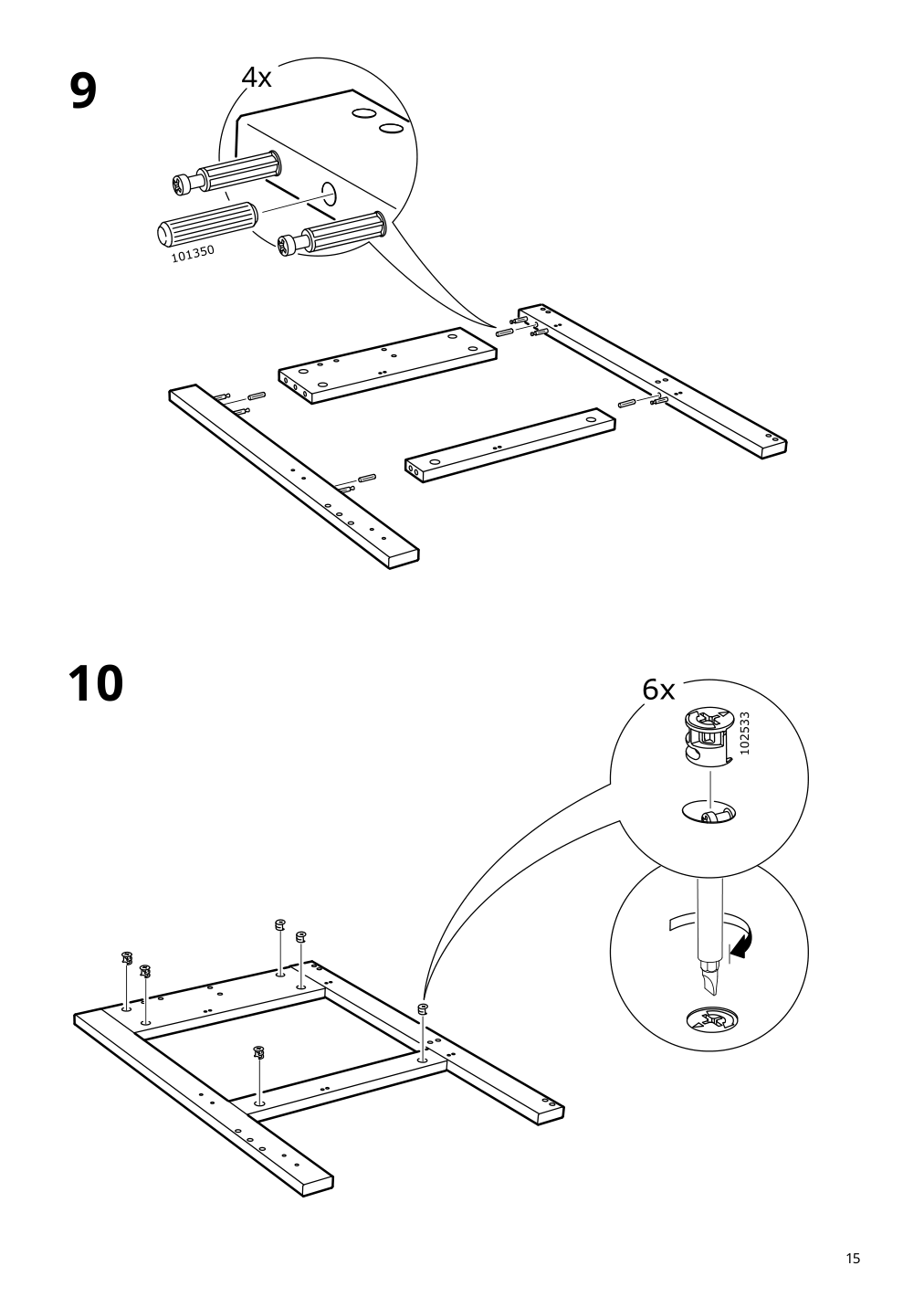 Assembly instructions for IKEA Hemnes sink cabinet with 4 drawers gray | Page 15 - IKEA HEMNES / ODENSVIK sink cabinet with 4 drawers 393.900.55