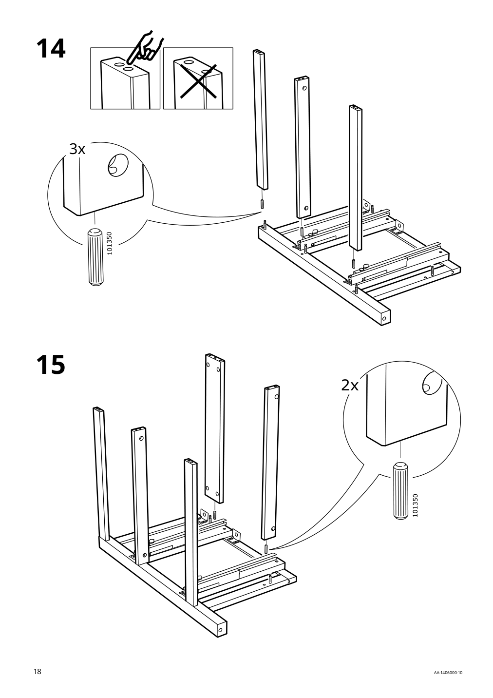 Assembly instructions for IKEA Hemnes sink cabinet with 4 drawers gray | Page 18 - IKEA HEMNES / ODENSVIK sink cabinet with 4 drawers 393.900.55