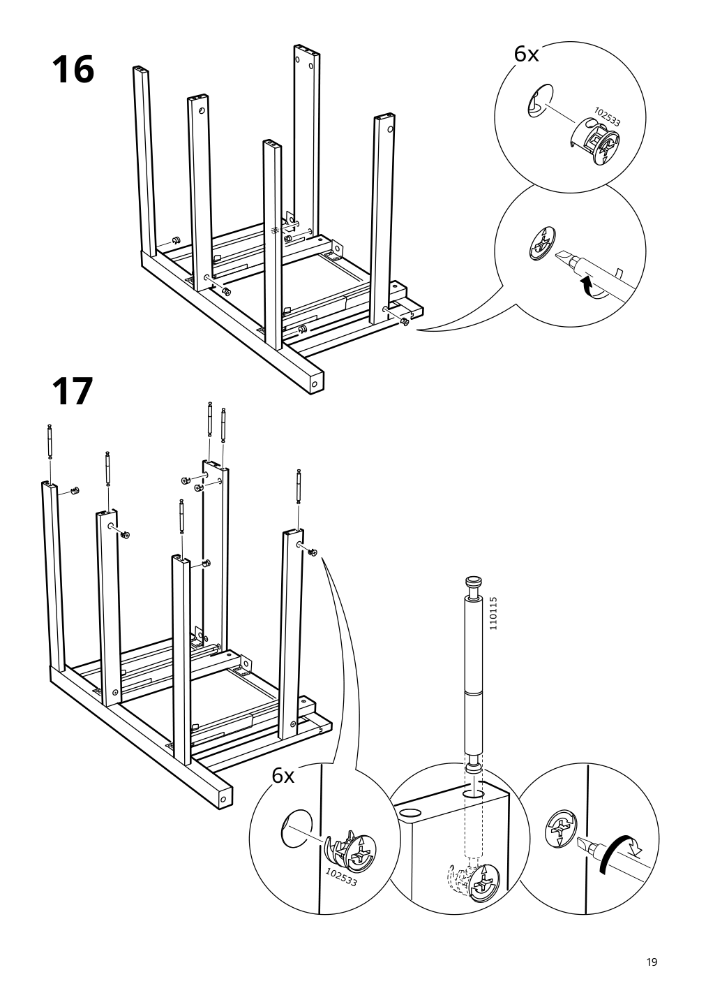 Assembly instructions for IKEA Hemnes sink cabinet with 4 drawers gray | Page 19 - IKEA HEMNES / ODENSVIK sink cabinet with 4 drawers 293.857.09