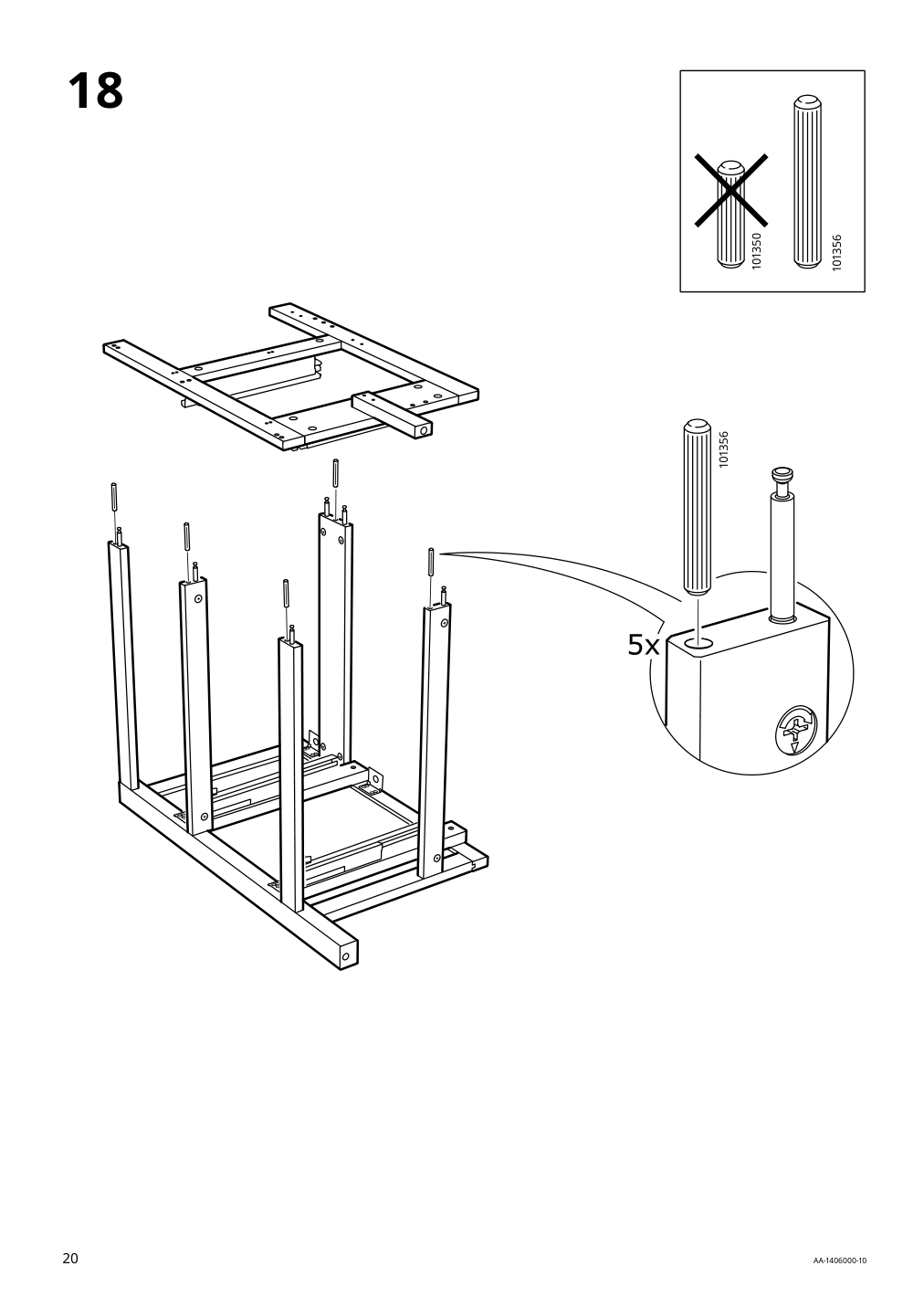 Assembly instructions for IKEA Hemnes sink cabinet with 4 drawers gray | Page 20 - IKEA HEMNES / ODENSVIK sink cabinet with 4 drawers 293.857.09