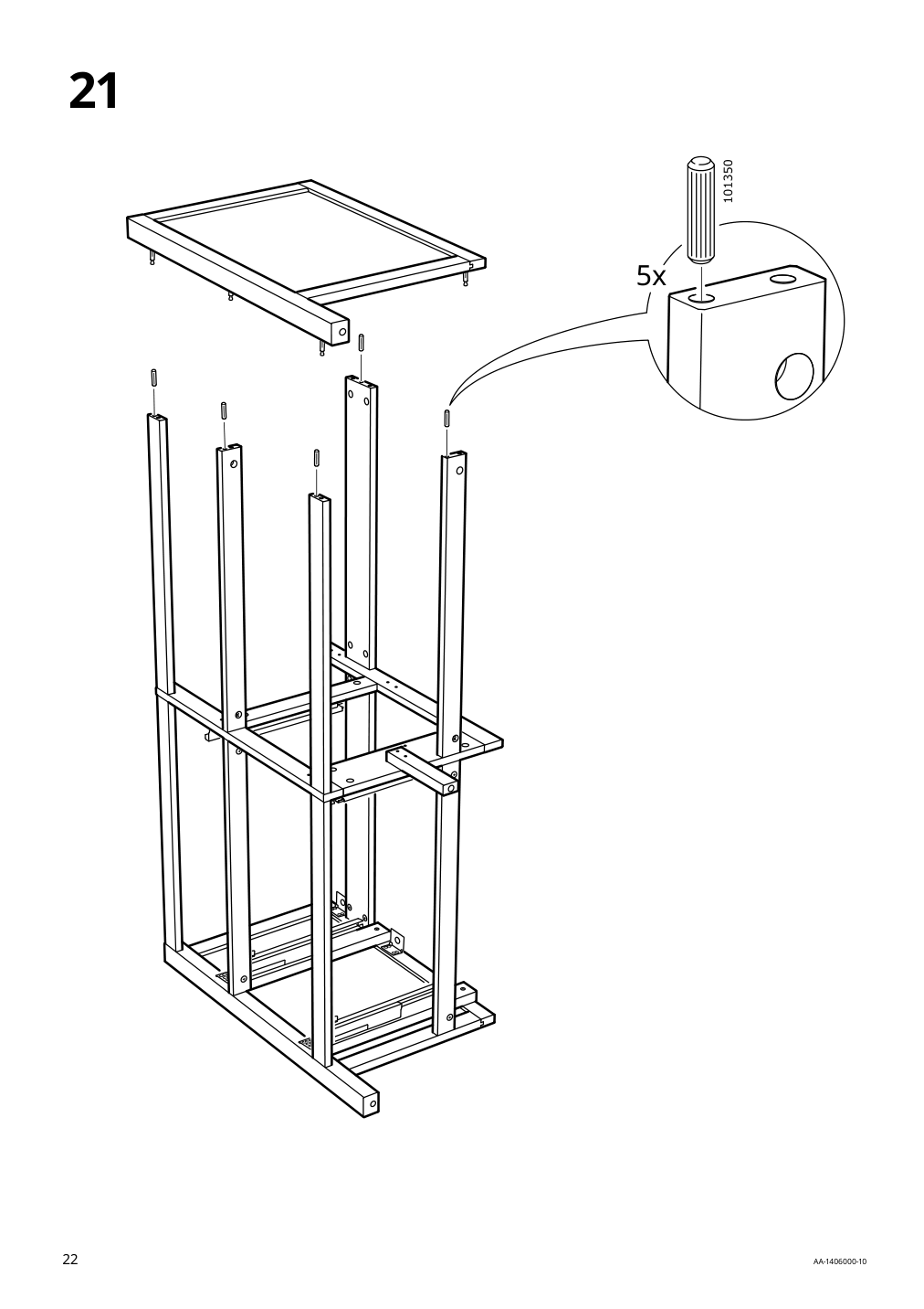 Assembly instructions for IKEA Hemnes sink cabinet with 4 drawers gray | Page 22 - IKEA HEMNES / ODENSVIK bathroom furniture, set of 5 793.898.23