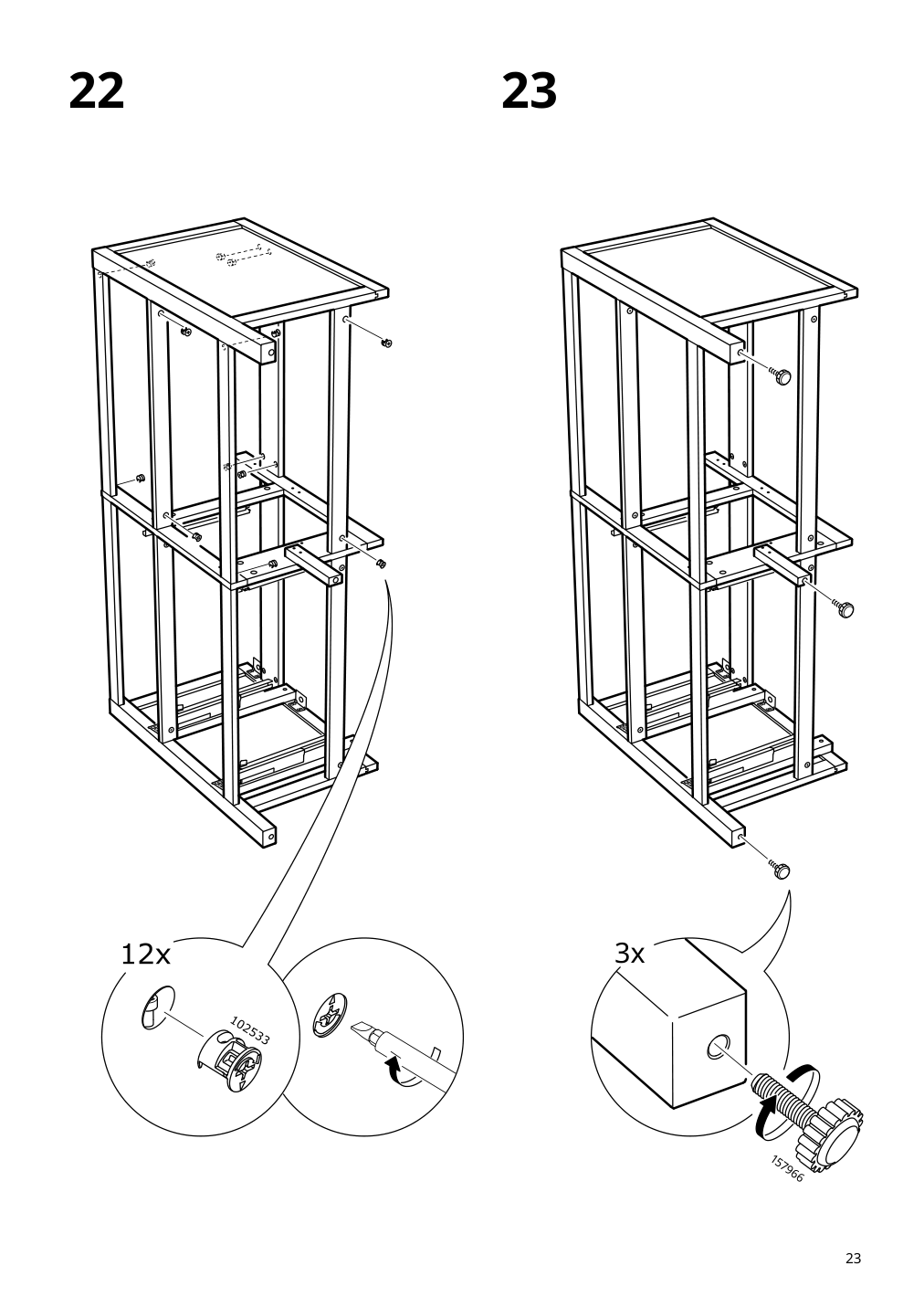 Assembly instructions for IKEA Hemnes sink cabinet with 4 drawers gray | Page 23 - IKEA HEMNES sink cabinet with 4 drawers 403.489.80