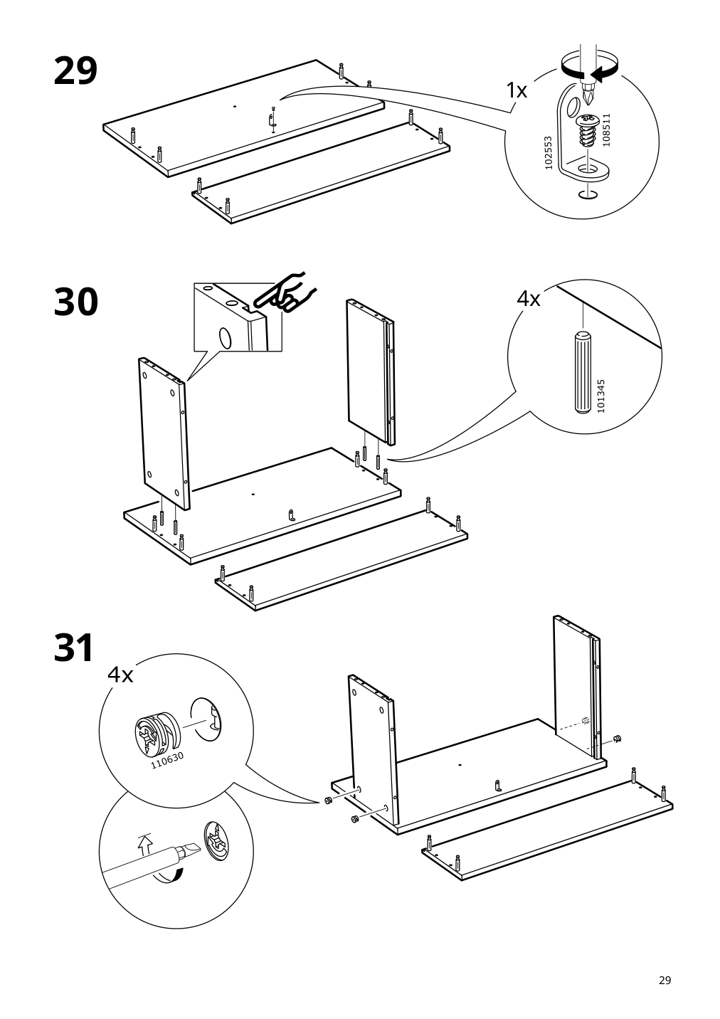 Assembly instructions for IKEA Hemnes sink cabinet with 4 drawers gray | Page 29 - IKEA HEMNES sink cabinet with 4 drawers 803.489.83