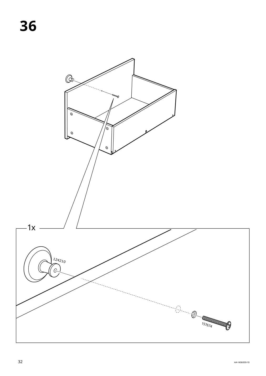 Assembly instructions for IKEA Hemnes sink cabinet with 4 drawers gray | Page 32 - IKEA HEMNES sink cabinet with 4 drawers 403.489.80