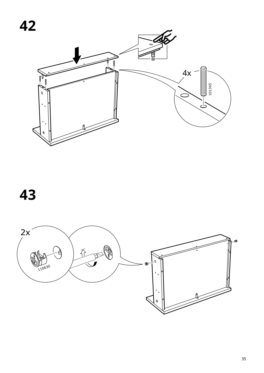 Assembly instructions for IKEA Hemnes sink cabinet with 4 drawers gray | Page 35 - IKEA HEMNES / ODENSVIK bathroom furniture, set of 5 793.898.23