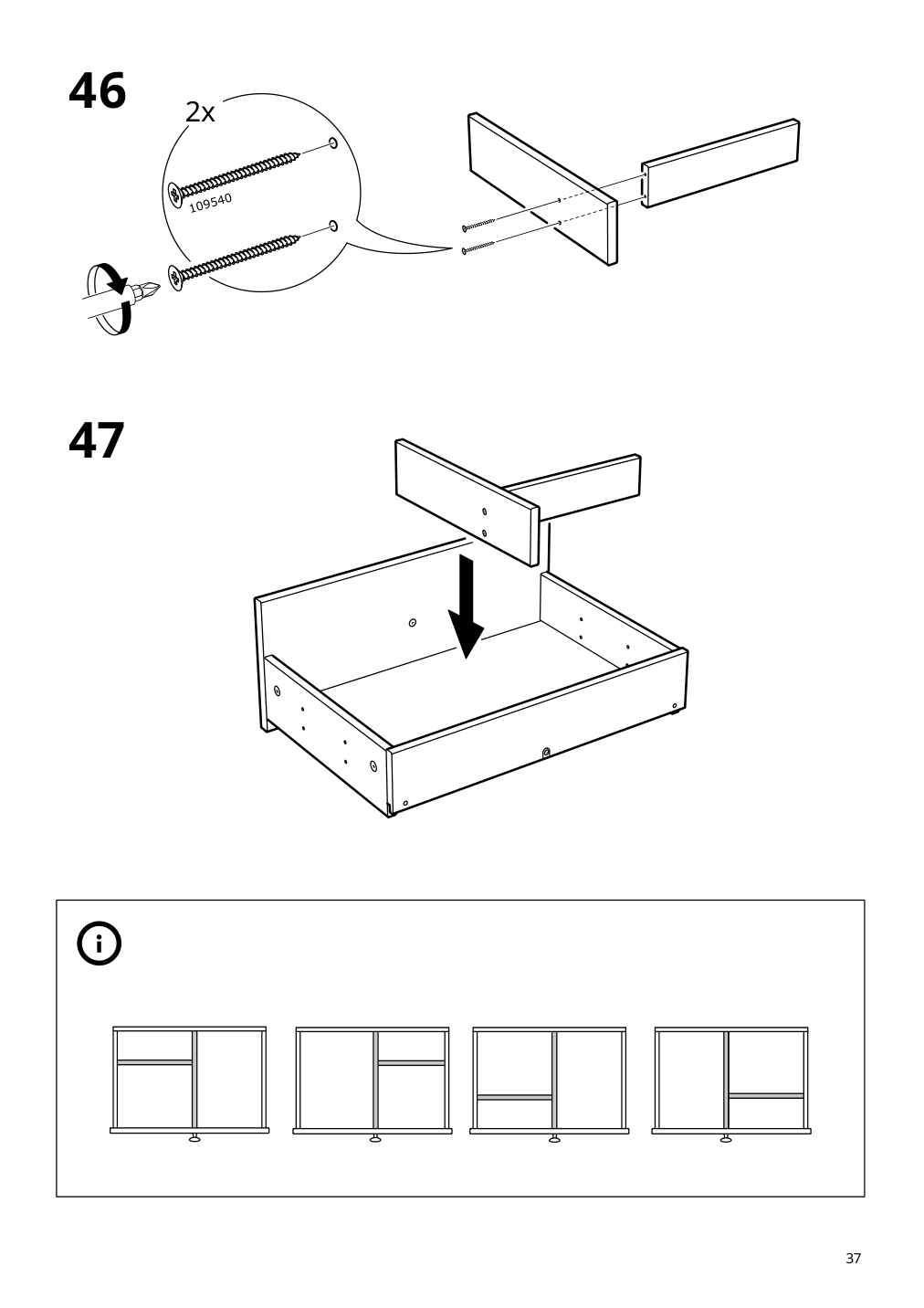 Assembly instructions for IKEA Hemnes sink cabinet with 4 drawers gray | Page 37 - IKEA HEMNES / ODENSVIK sink cabinet with 4 drawers 393.900.55