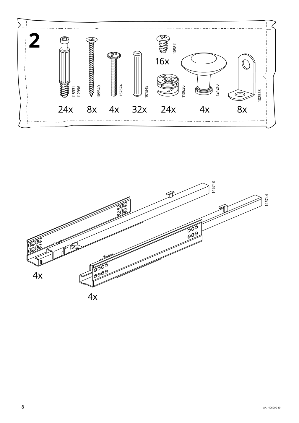 Assembly instructions for IKEA Hemnes sink cabinet with 4 drawers gray | Page 8 - IKEA HEMNES / ODENSVIK sink cabinet with 4 drawers 293.857.09