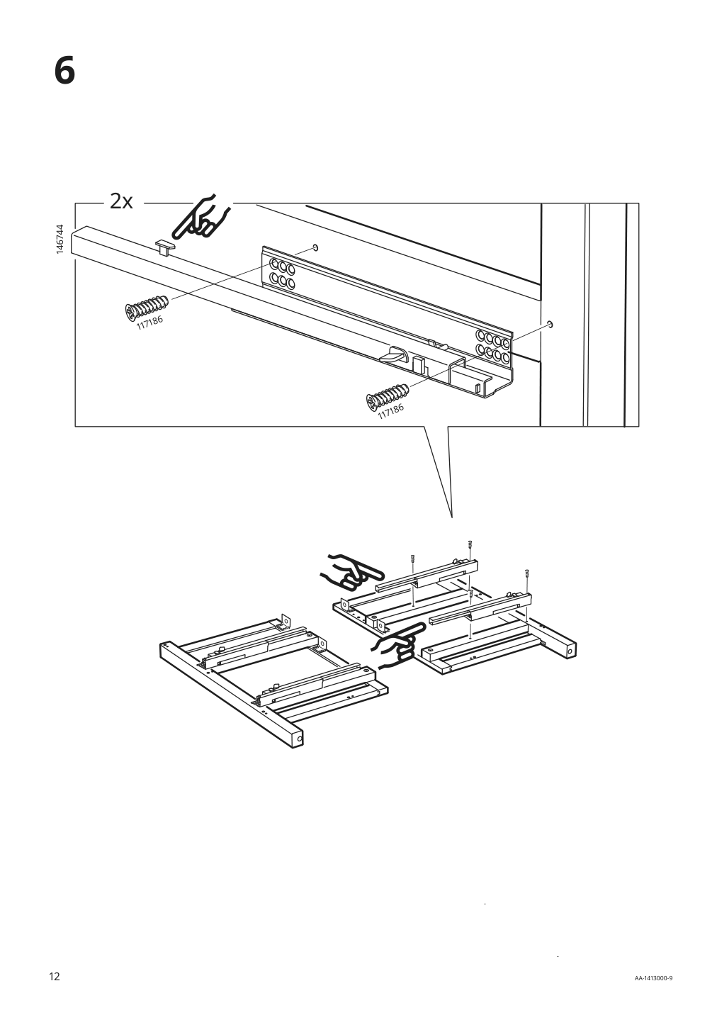 Assembly instructions for IKEA Hemnes sink cabinet with 4 drawers white | Page 12 - IKEA HEMNES sink cabinet with 4 drawers 202.936.67