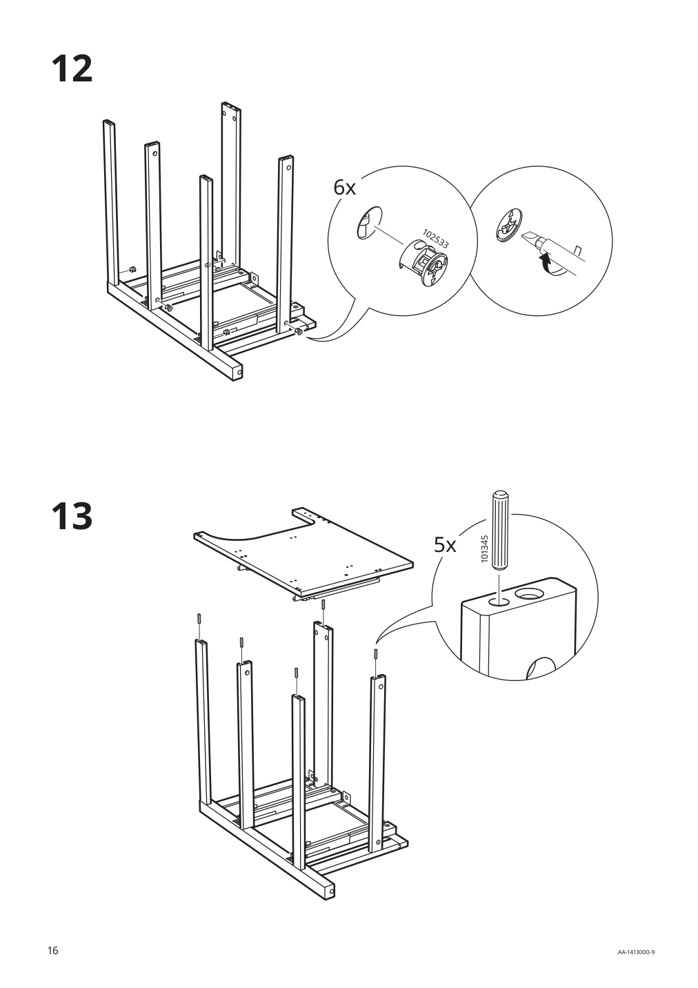 Assembly instructions for IKEA Hemnes sink cabinet with 4 drawers white | Page 16 - IKEA HEMNES / ODENSVIK bathroom furniture, set of 5 593.151.64