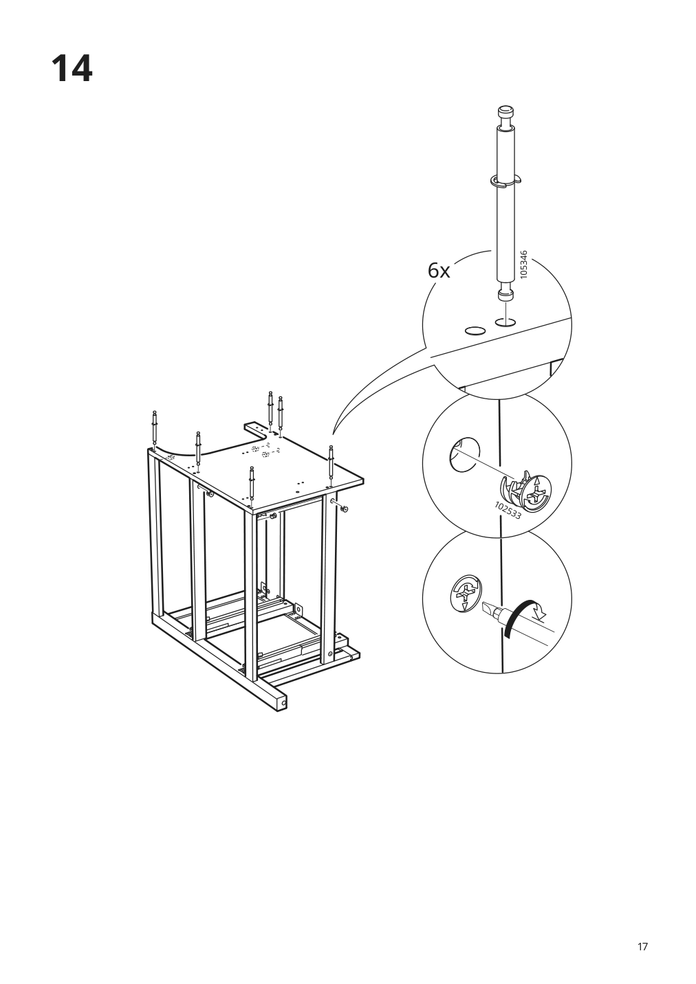 Assembly instructions for IKEA Hemnes sink cabinet with 4 drawers white | Page 17 - IKEA HEMNES sink cabinet with 4 drawers 202.936.67