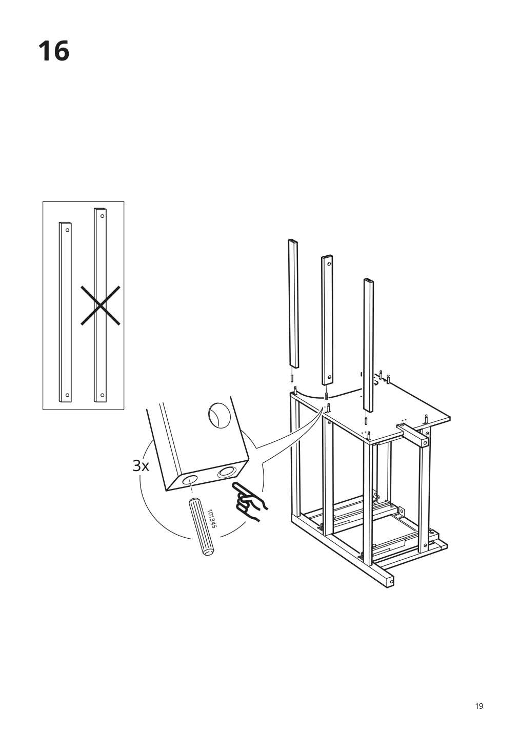 Assembly instructions for IKEA Hemnes sink cabinet with 4 drawers white | Page 19 - IKEA HEMNES / ODENSVIK bathroom furniture, set of 5 593.151.64