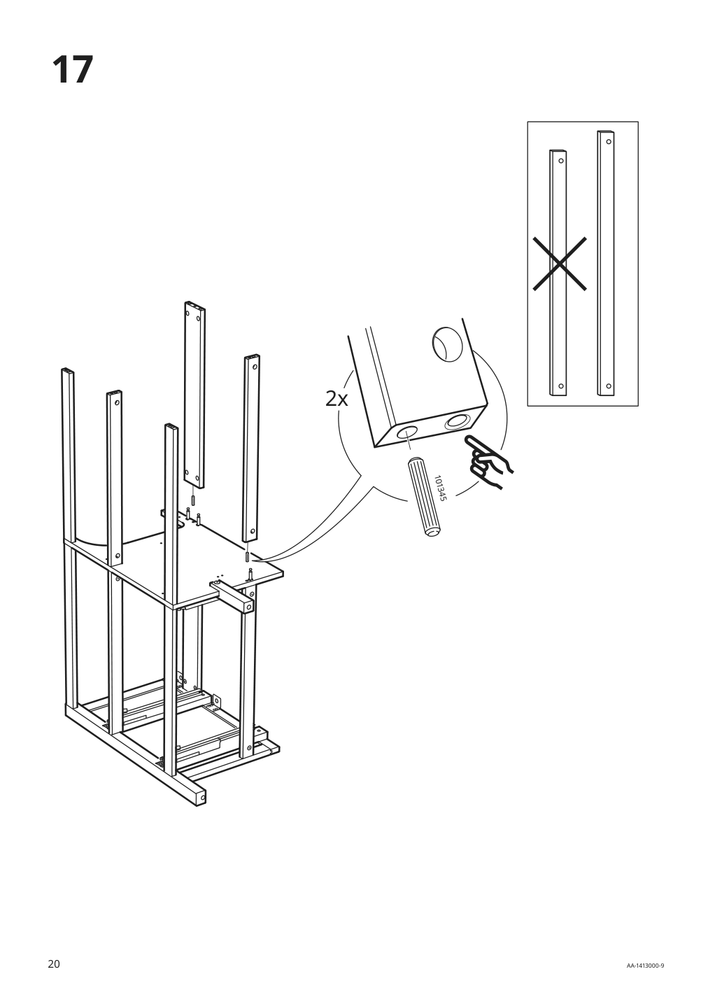 Assembly instructions for IKEA Hemnes sink cabinet with 4 drawers white | Page 20 - IKEA HEMNES / ODENSVIK bathroom furniture, set of 5 593.151.64