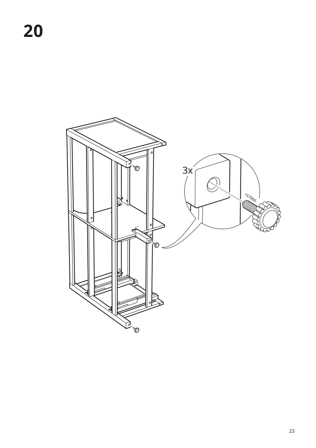 Assembly instructions for IKEA Hemnes sink cabinet with 4 drawers white | Page 23 - IKEA HEMNES / ODENSVIK bathroom furniture, set of 5 593.151.64