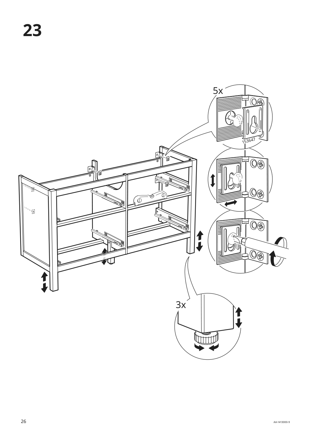 Assembly instructions for IKEA Hemnes sink cabinet with 4 drawers white | Page 26 - IKEA HEMNES sink cabinet with 4 drawers 602.936.70