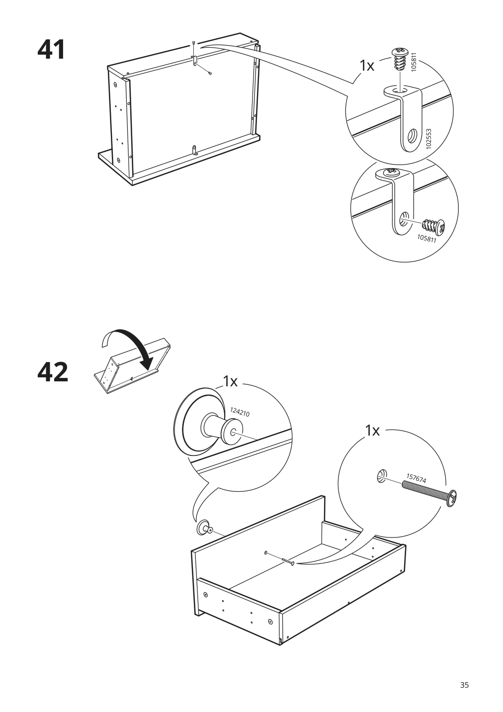 Assembly instructions for IKEA Hemnes sink cabinet with 4 drawers white | Page 35 - IKEA HEMNES / ODENSVIK bathroom furniture, set of 5 593.151.64