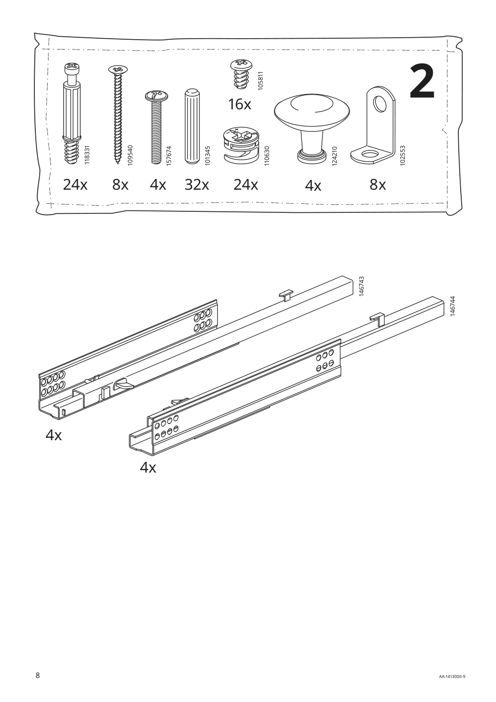 Assembly instructions for IKEA Hemnes sink cabinet with 4 drawers white | Page 8 - IKEA HEMNES / ODENSVIK bathroom furniture, set of 5 593.151.64