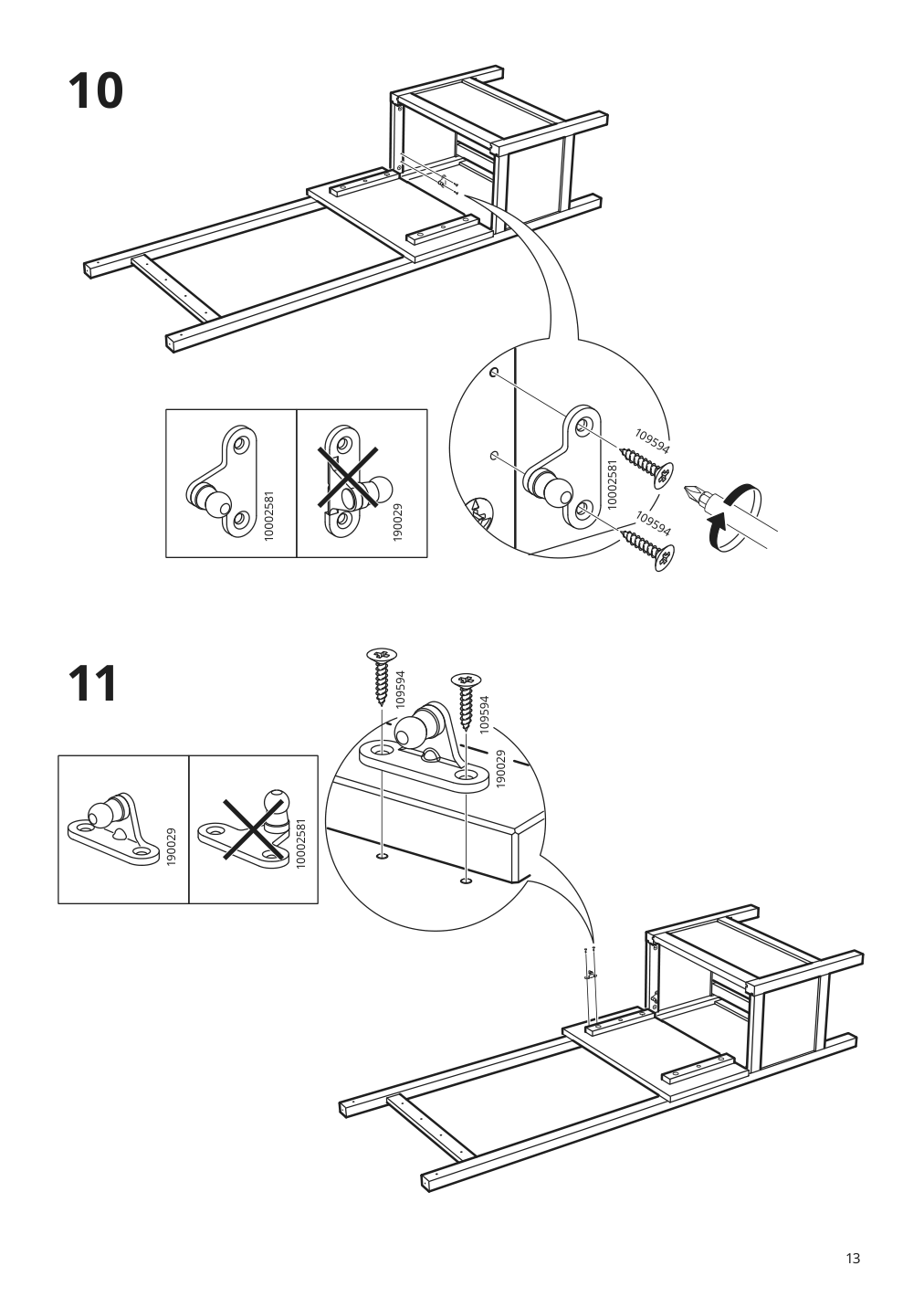 Assembly instructions for IKEA Hemnes storage bench w towel rail 4 hooks gray | Page 13 - IKEA HEMNES storage bench w/towel rail+4 hooks 504.294.24