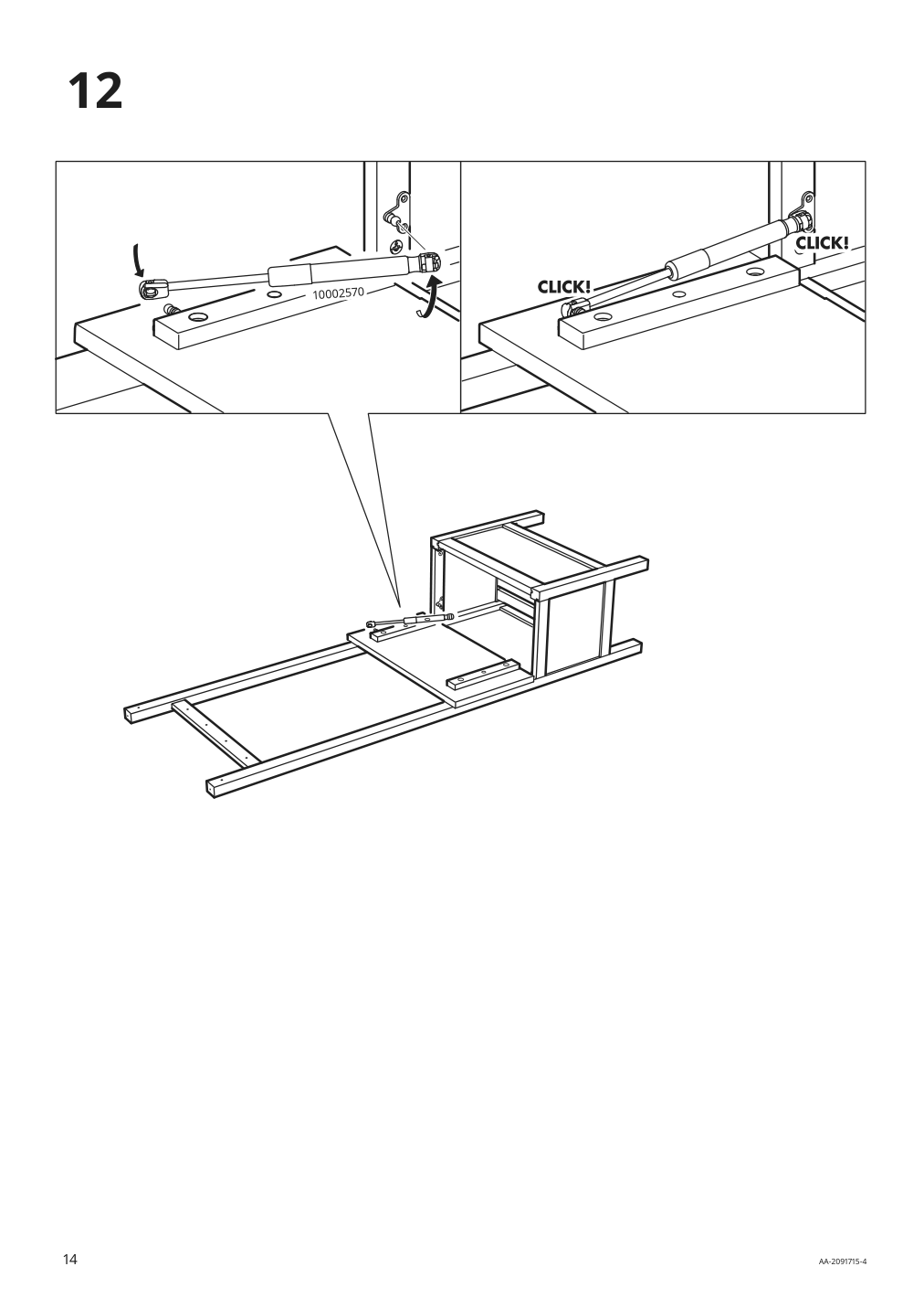 Assembly instructions for IKEA Hemnes storage bench w towel rail 4 hooks gray | Page 14 - IKEA HEMNES storage bench w/towel rail+4 hooks 504.294.24