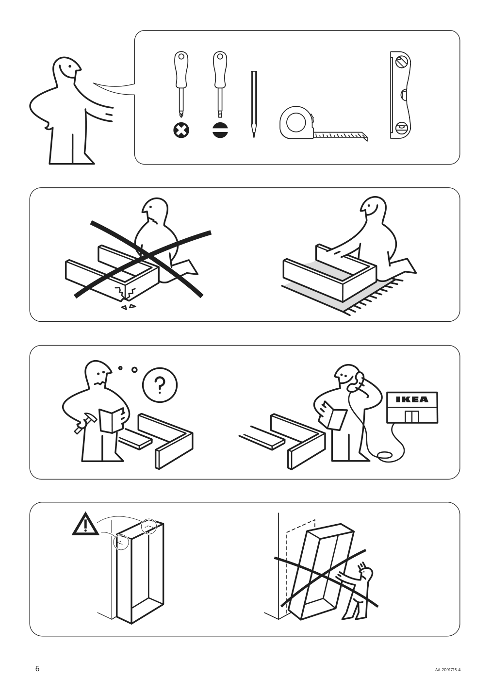 Assembly instructions for IKEA Hemnes storage bench w towel rail 4 hooks gray | Page 6 - IKEA HEMNES storage bench w/towel rail+4 hooks 504.294.24