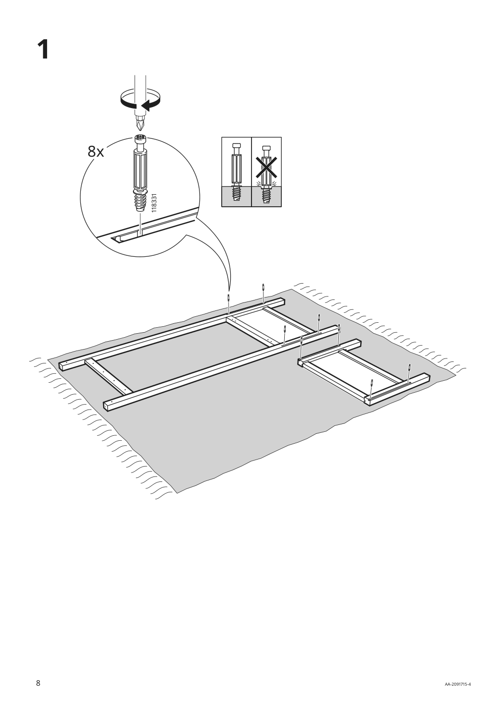 Assembly instructions for IKEA Hemnes storage bench w towel rail 4 hooks gray | Page 8 - IKEA HEMNES storage bench w/towel rail+4 hooks 504.294.24