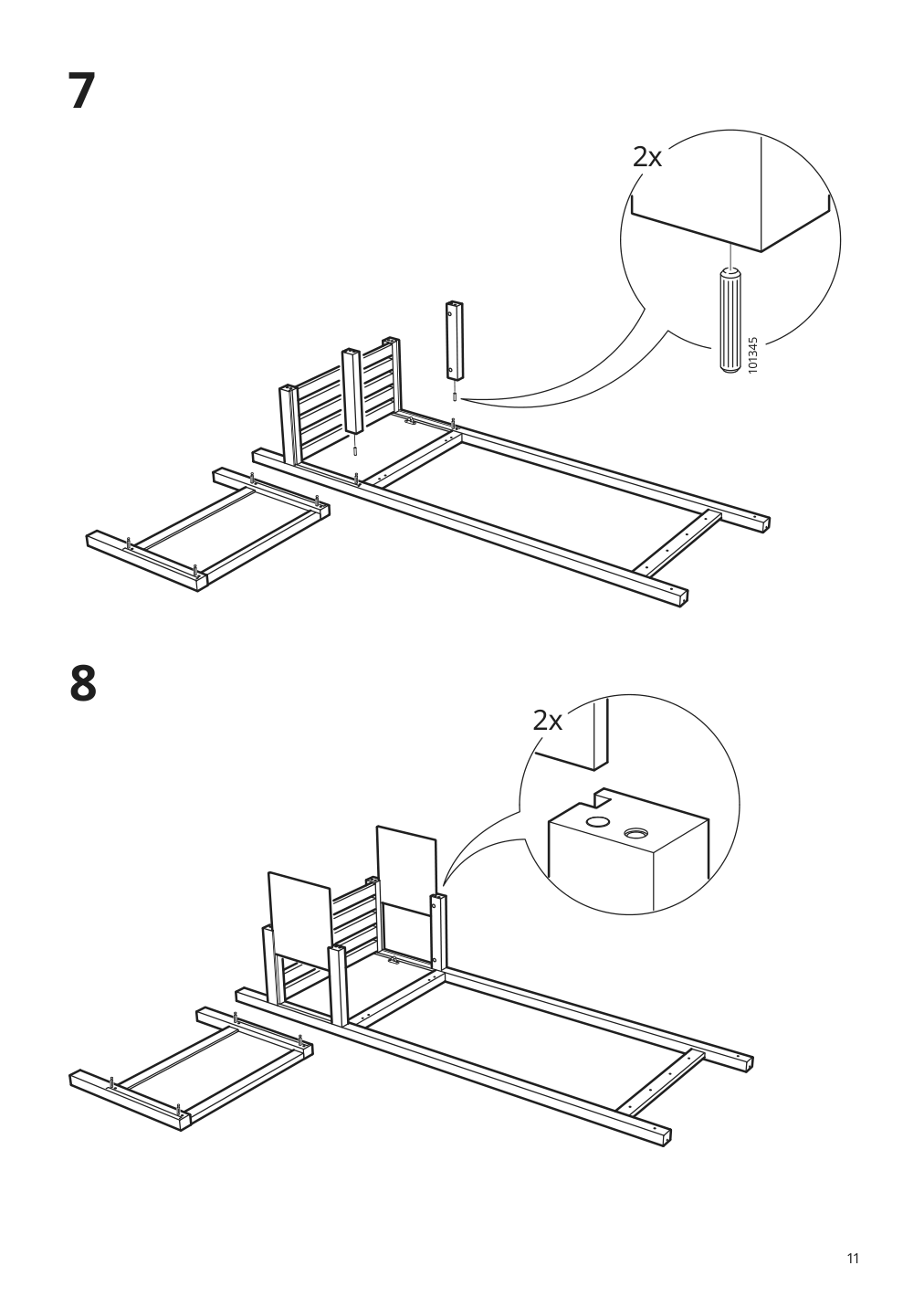 Assembly instructions for IKEA Hemnes storage bench w towel rail 4 hooks white | Page 11 - IKEA HEMNES storage bench w/towel rail+4 hooks 303.966.55