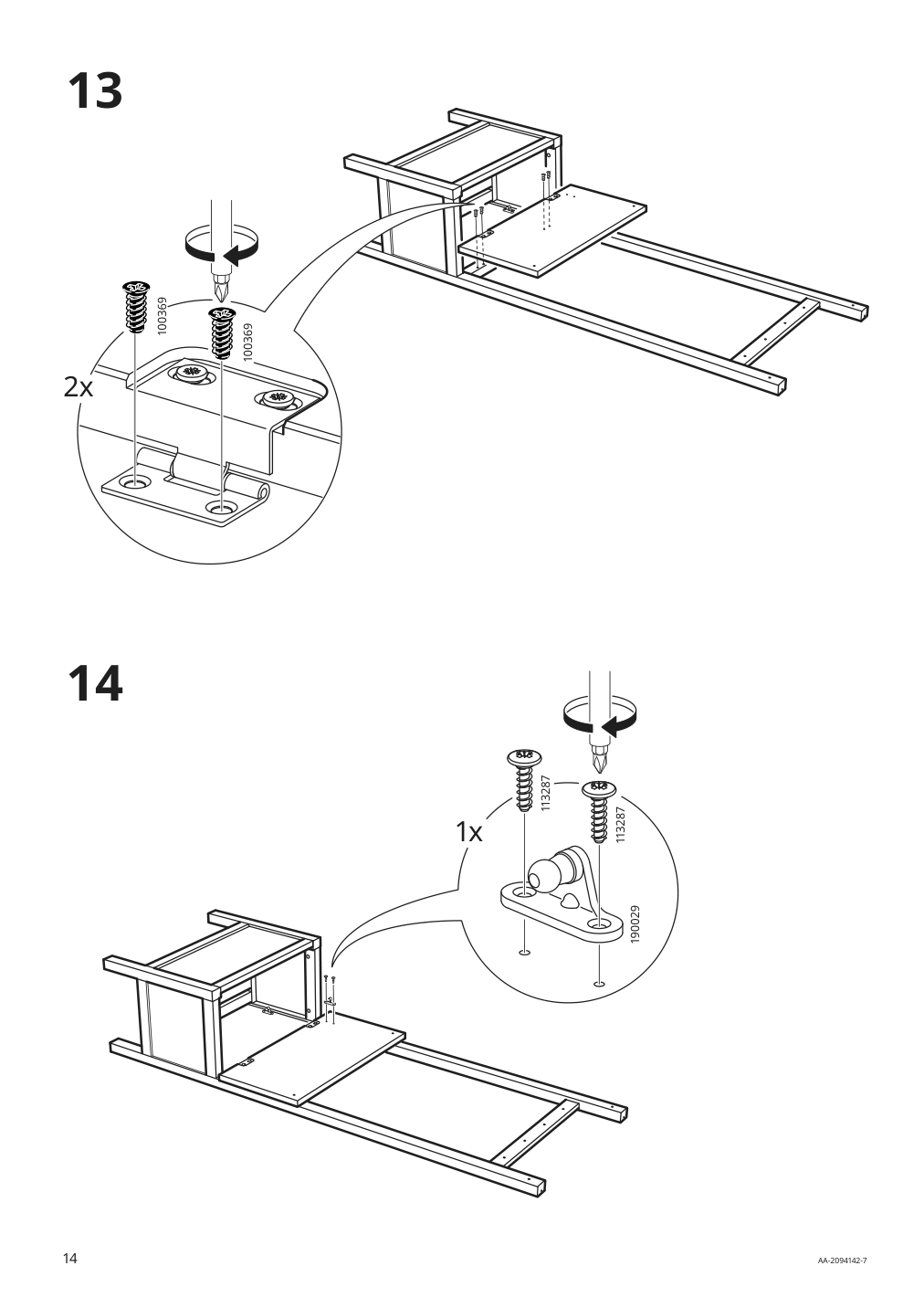 Assembly instructions for IKEA Hemnes storage bench w towel rail 4 hooks white | Page 14 - IKEA HEMNES storage bench w/towel rail+4 hooks 303.966.55