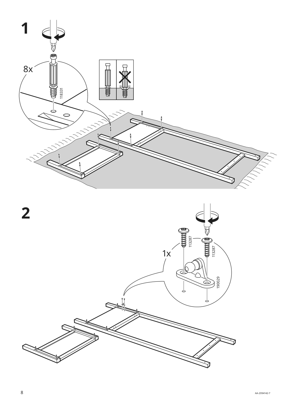 Assembly instructions for IKEA Hemnes storage bench w towel rail 4 hooks white | Page 8 - IKEA HEMNES storage bench w/towel rail+4 hooks 303.966.55