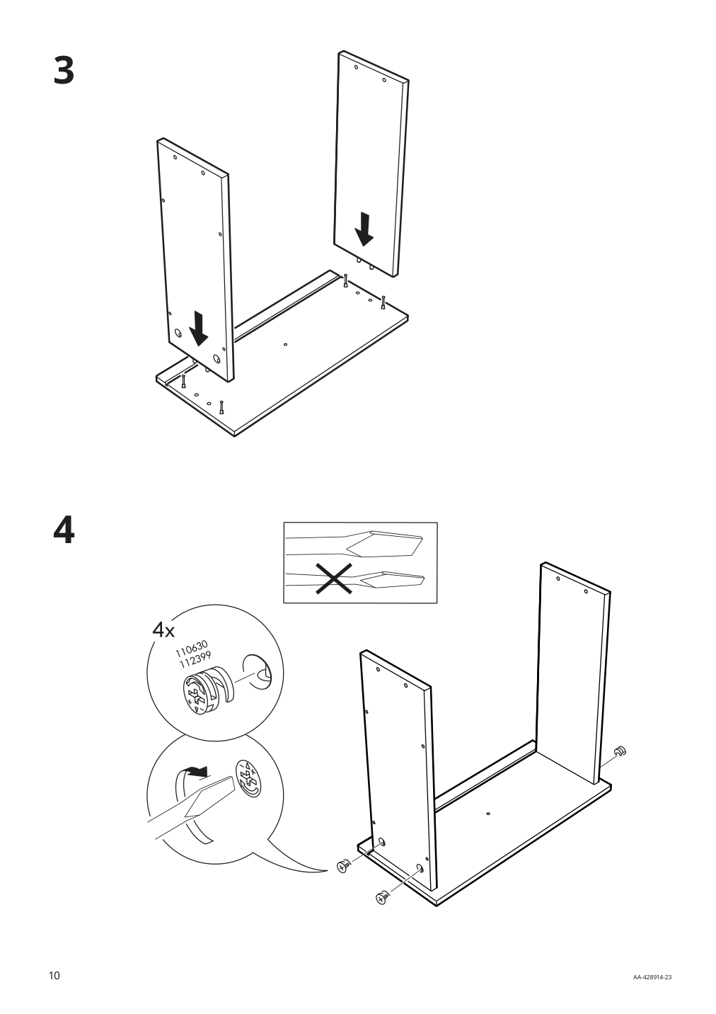 Assembly instructions for IKEA Hemnes tv unit black brown light brown | Page 10 - IKEA HEMNES TV storage combination 093.365.69