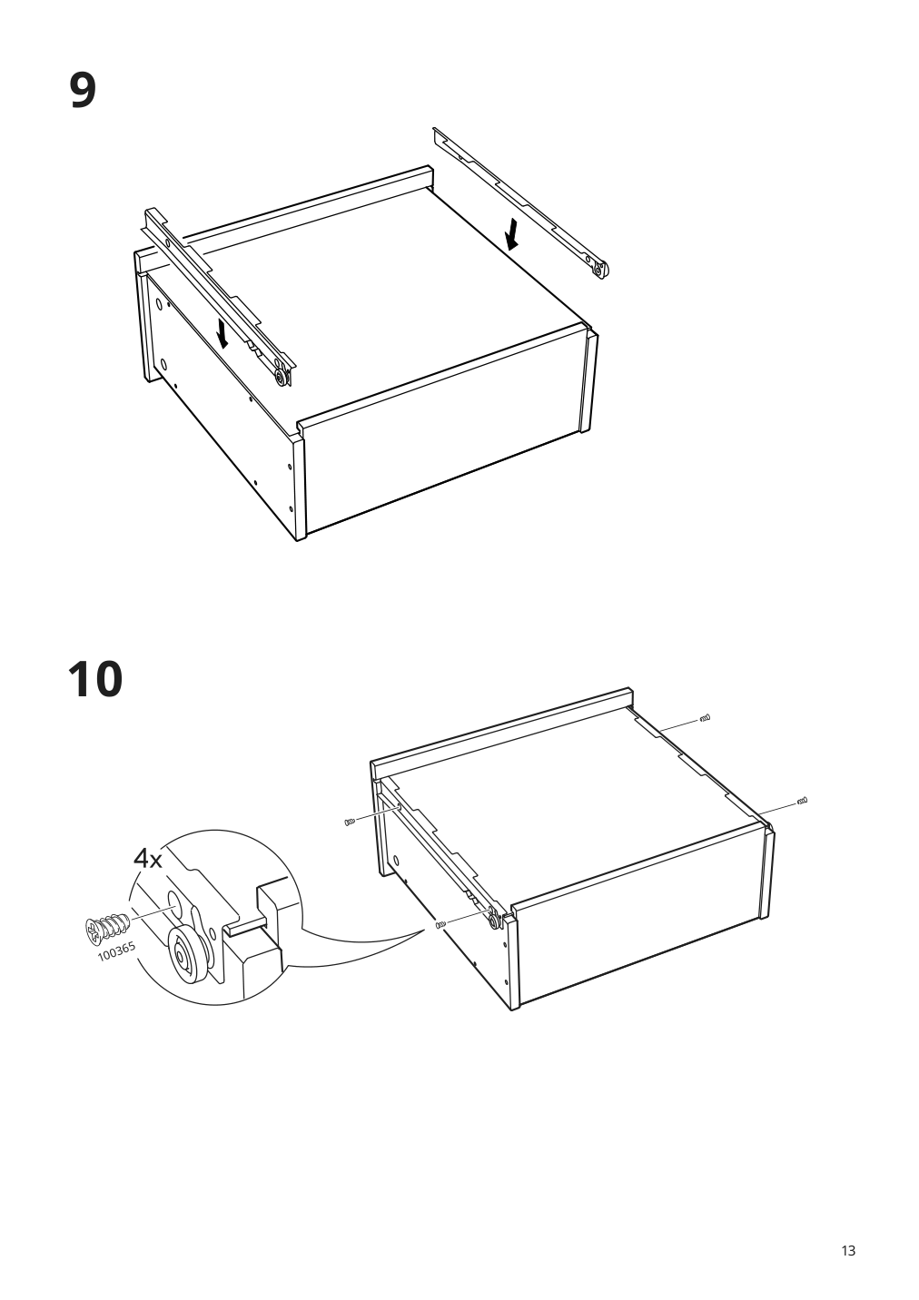 Assembly instructions for IKEA Hemnes tv unit black brown light brown | Page 13 - IKEA HEMNES TV storage combination 093.365.69