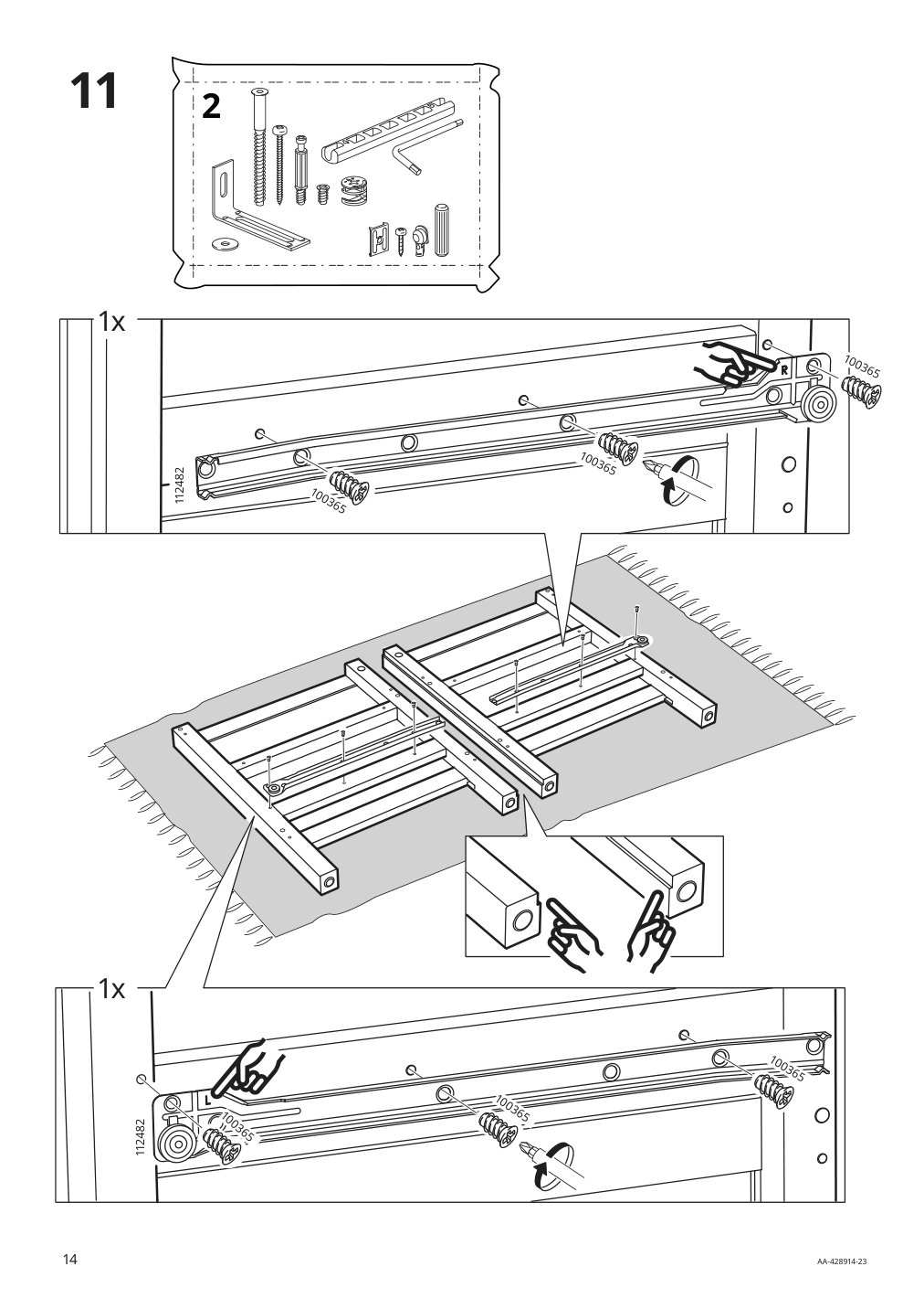 Assembly instructions for IKEA Hemnes tv unit black brown | Page 14 - IKEA HEMNES TV storage combination 992.995.86