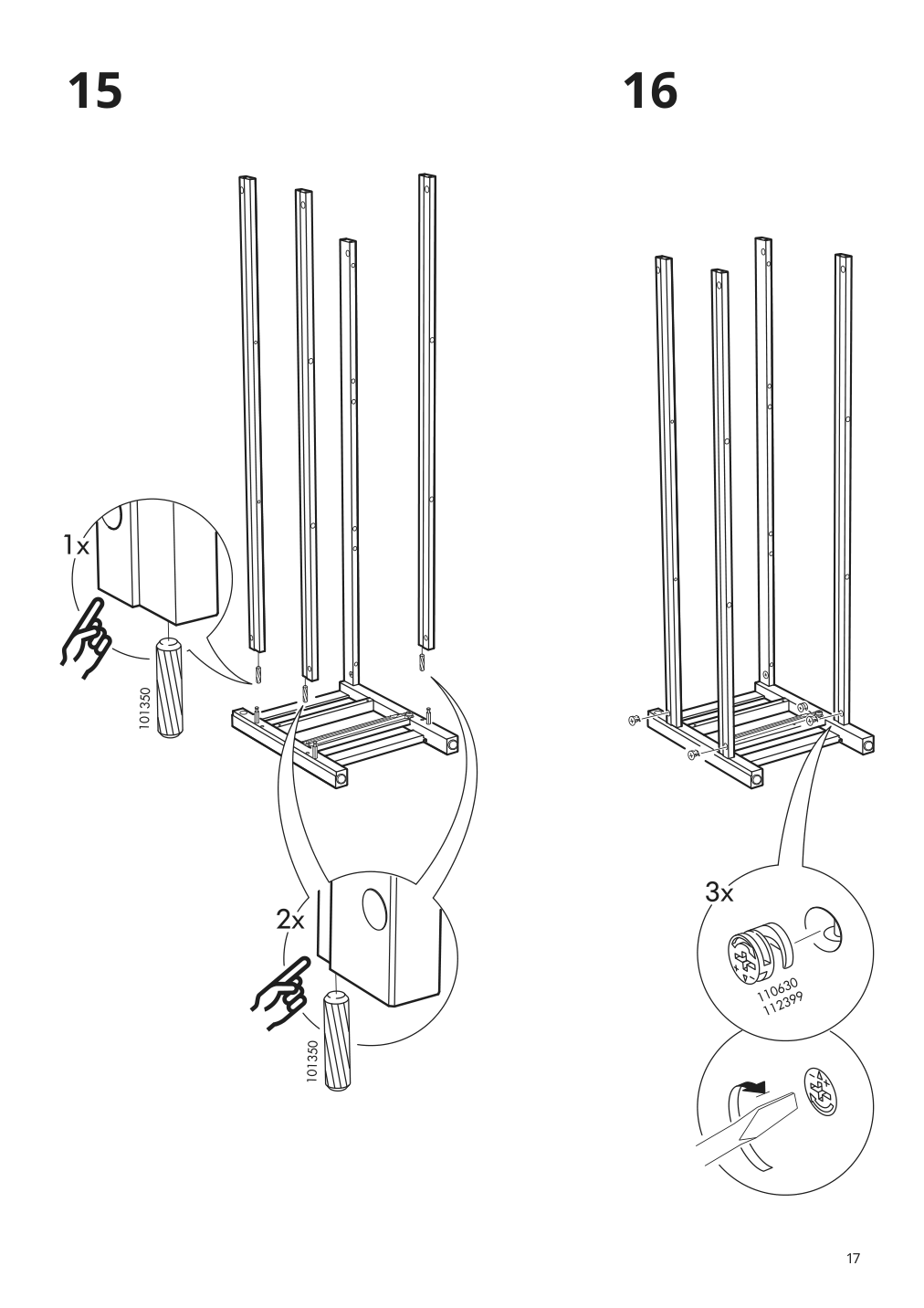 Assembly instructions for IKEA Hemnes tv unit black brown light brown | Page 17 - IKEA HEMNES TV storage combination 093.365.69