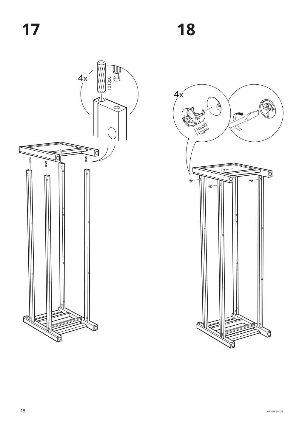 Assembly instructions for IKEA Hemnes tv unit black brown light brown | Page 18 - IKEA HEMNES TV storage combination 093.365.69