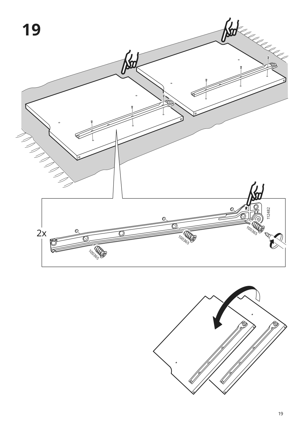 Assembly instructions for IKEA Hemnes tv unit black brown light brown | Page 19 - IKEA HEMNES TV storage combination 093.365.69