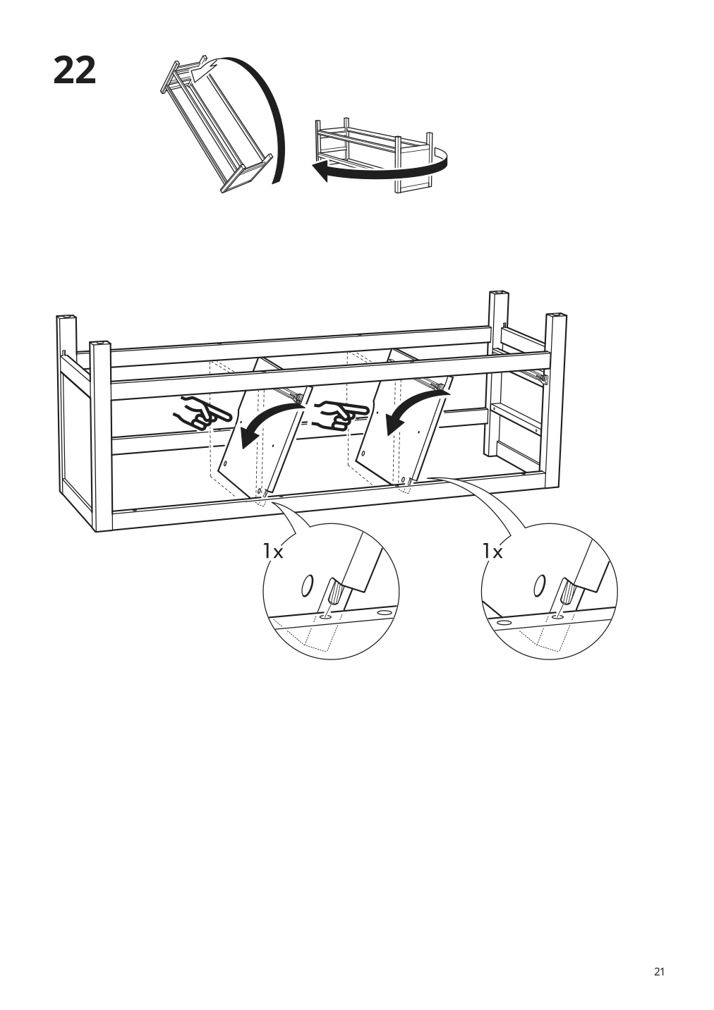 Assembly instructions for IKEA Hemnes tv unit black brown light brown | Page 21 - IKEA HEMNES TV storage combination 093.365.69