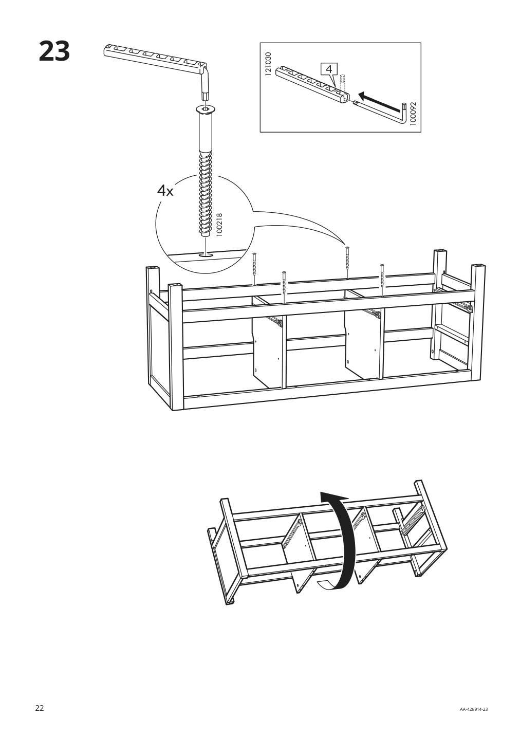 Assembly instructions for IKEA Hemnes tv unit black brown light brown | Page 22 - IKEA HEMNES TV storage combination 093.365.69