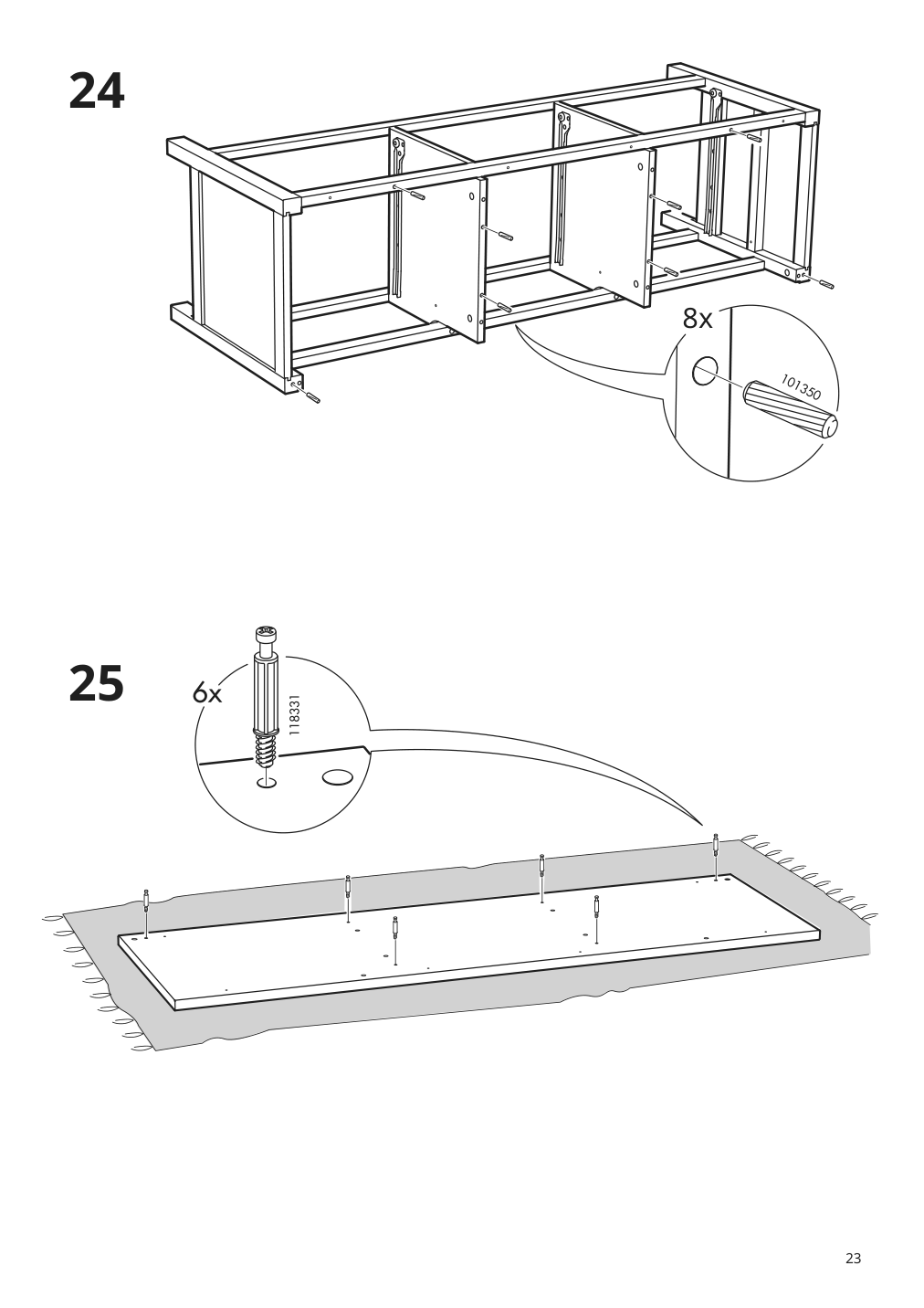 Assembly instructions for IKEA Hemnes tv unit black brown light brown | Page 23 - IKEA HEMNES TV storage combination 093.365.69