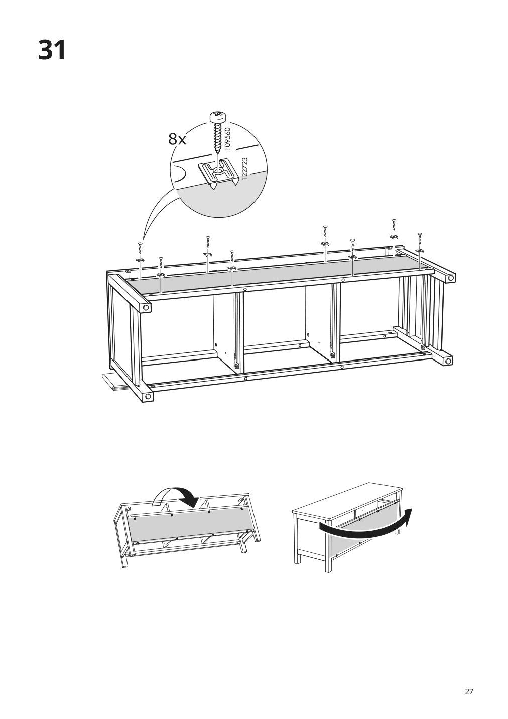 Assembly instructions for IKEA Hemnes tv unit black brown | Page 27 - IKEA HEMNES TV storage combination 992.995.86