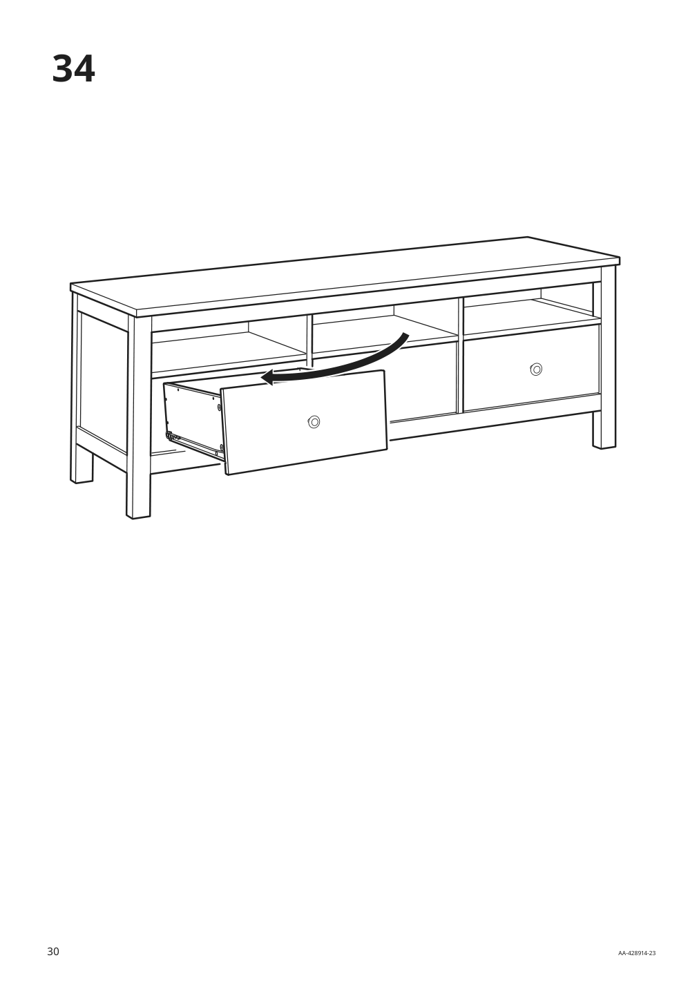 Assembly instructions for IKEA Hemnes tv unit black brown | Page 30 - IKEA HEMNES TV storage combination 992.995.86