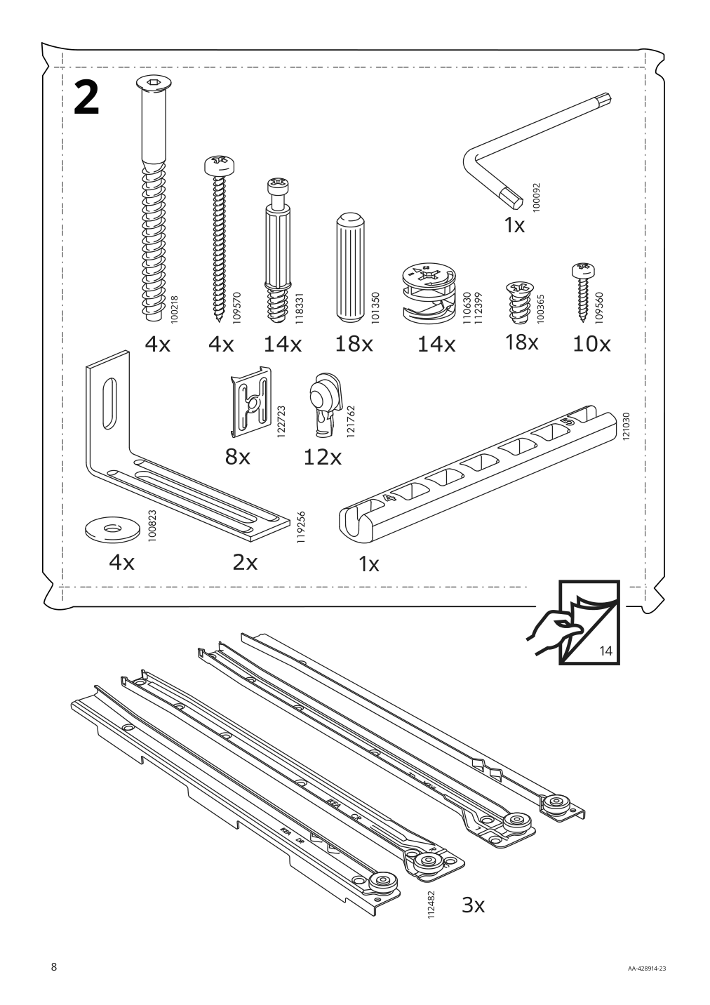 Assembly instructions for IKEA Hemnes tv unit black brown | Page 8 - IKEA HEMNES TV storage combination 992.995.86