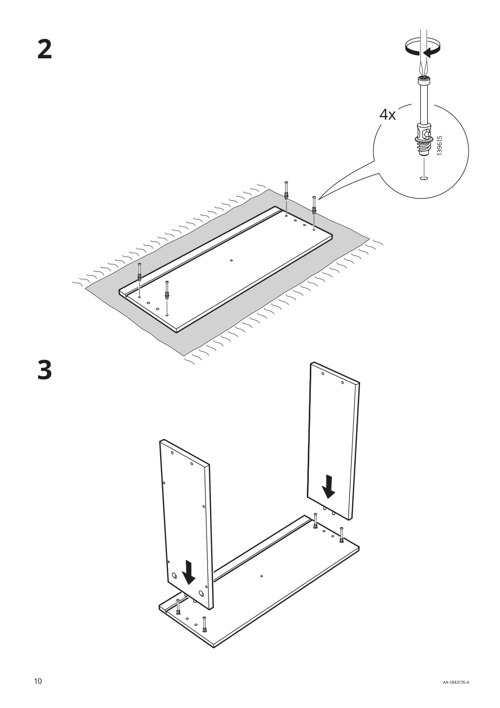 Assembly instructions for IKEA Hemnes tv unit black brown | Page 10 - IKEA HEMNES TV unit 003.392.18