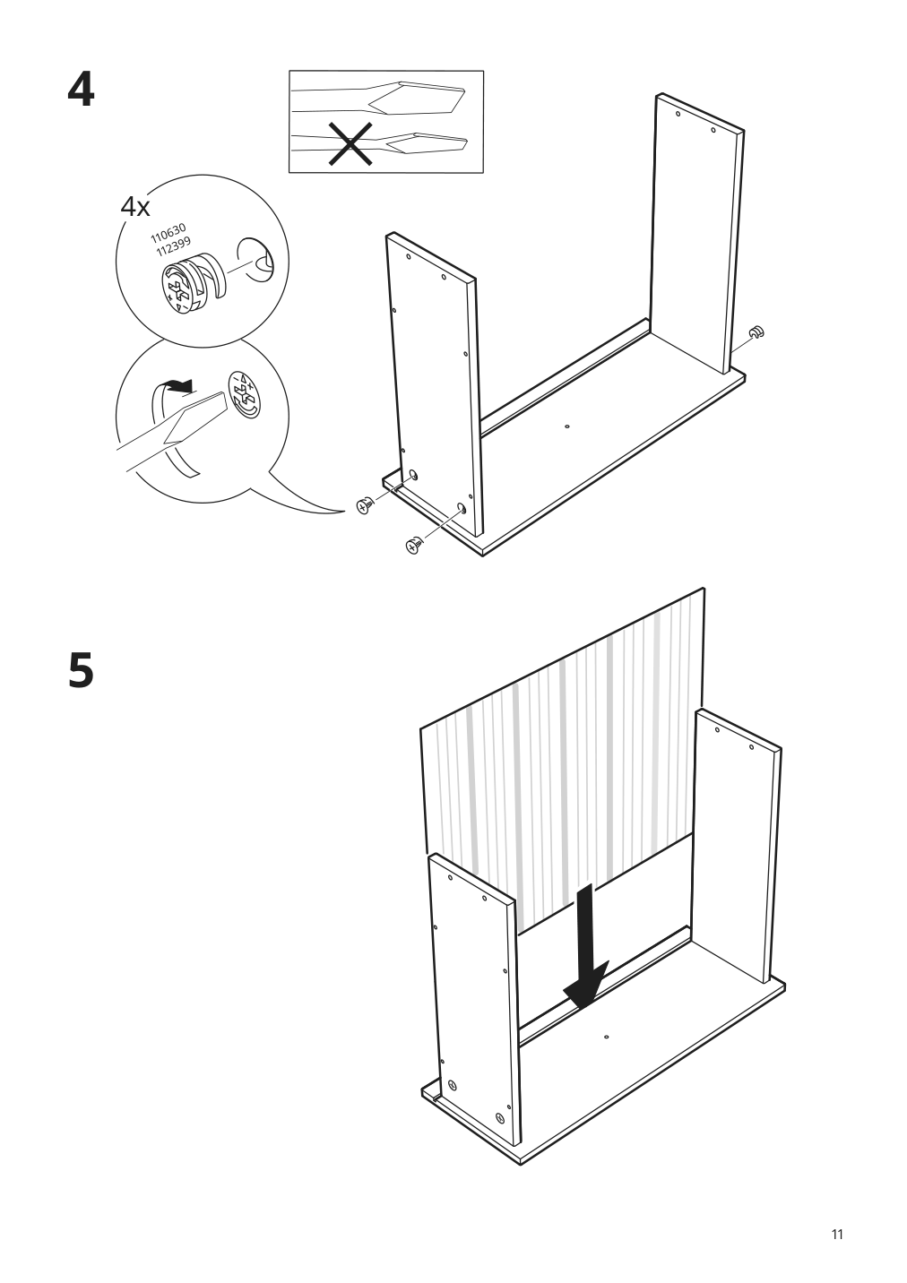 Assembly instructions for IKEA Hemnes tv unit black brown | Page 11 - IKEA HEMNES TV unit 003.392.18