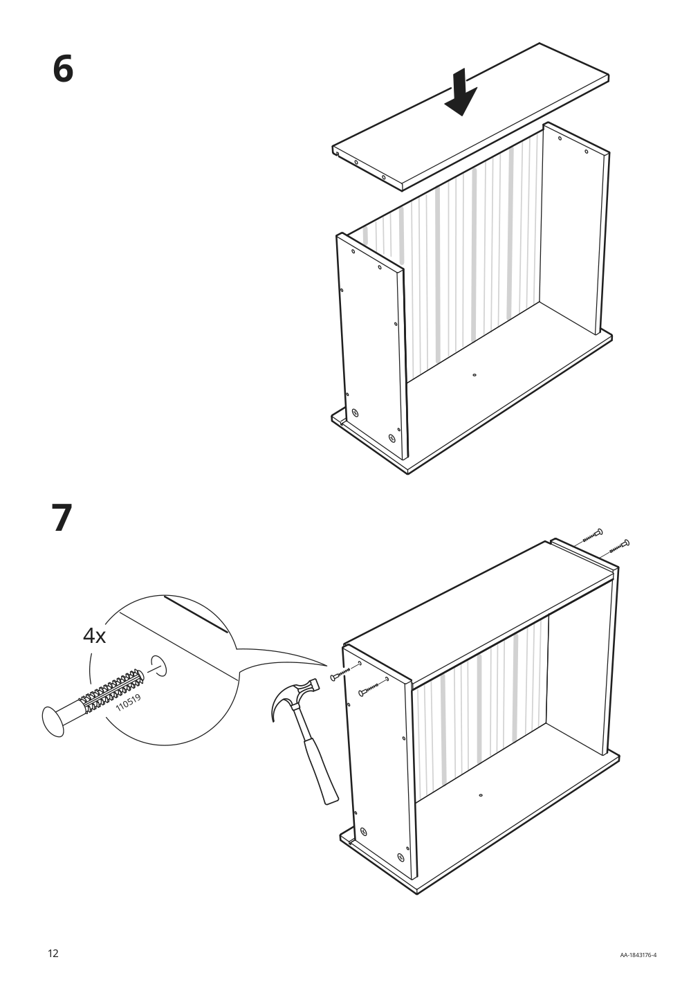 Assembly instructions for IKEA Hemnes tv unit black brown | Page 12 - IKEA HEMNES TV unit 003.392.18