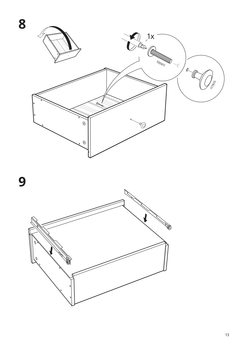 Assembly instructions for IKEA Hemnes tv unit black brown | Page 13 - IKEA HEMNES TV unit 003.392.18