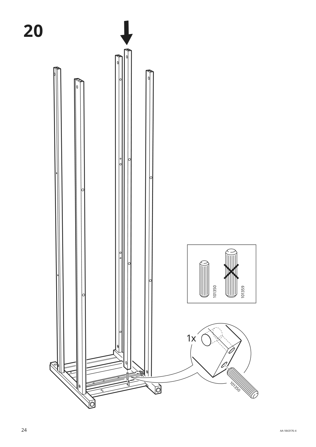 Assembly instructions for IKEA Hemnes tv unit black brown | Page 24 - IKEA HEMNES TV unit 003.392.18