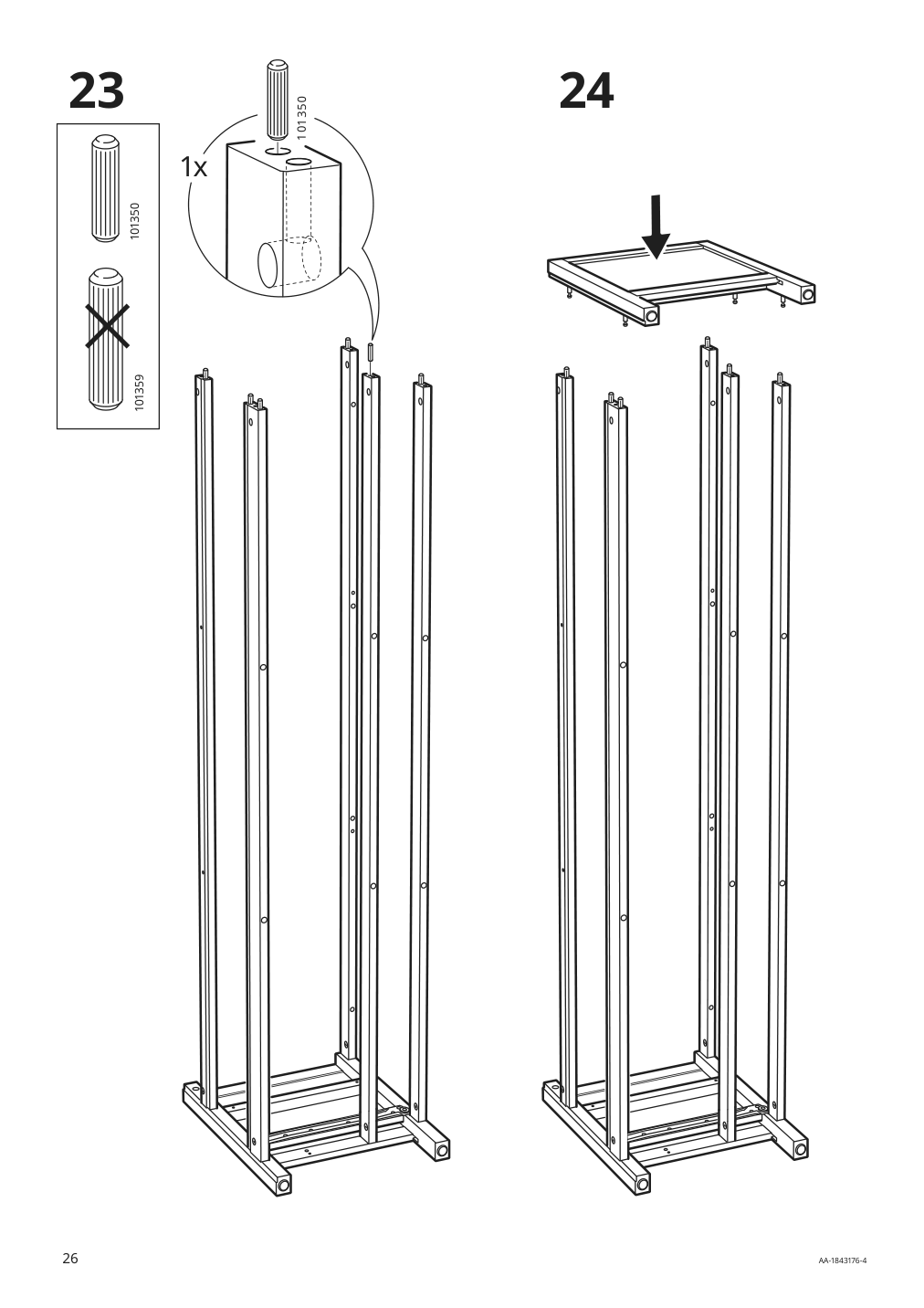 Assembly instructions for IKEA Hemnes tv unit black brown | Page 26 - IKEA HEMNES TV unit 003.392.18