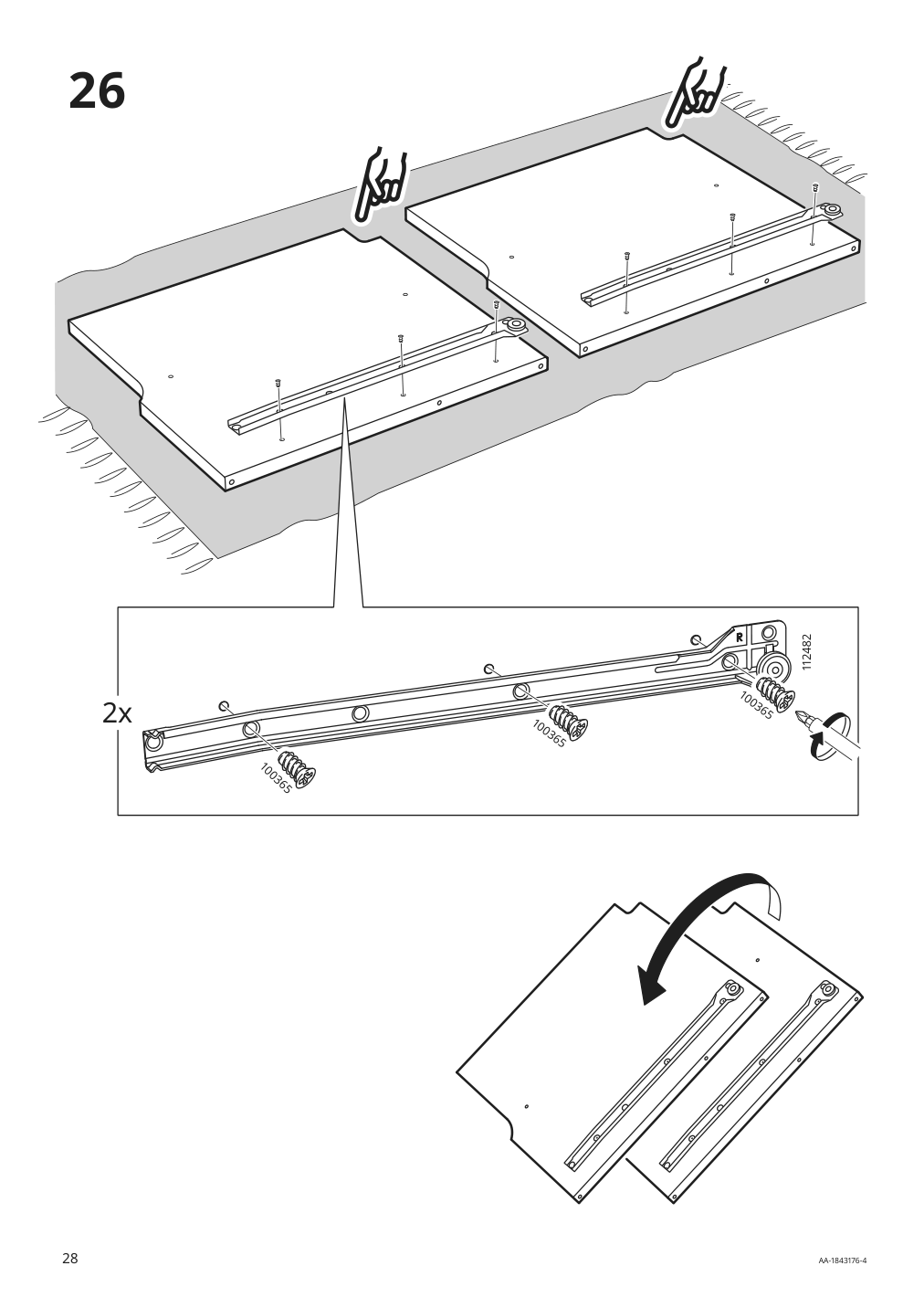 Assembly instructions for IKEA Hemnes tv unit black brown | Page 28 - IKEA HEMNES TV unit 003.392.18