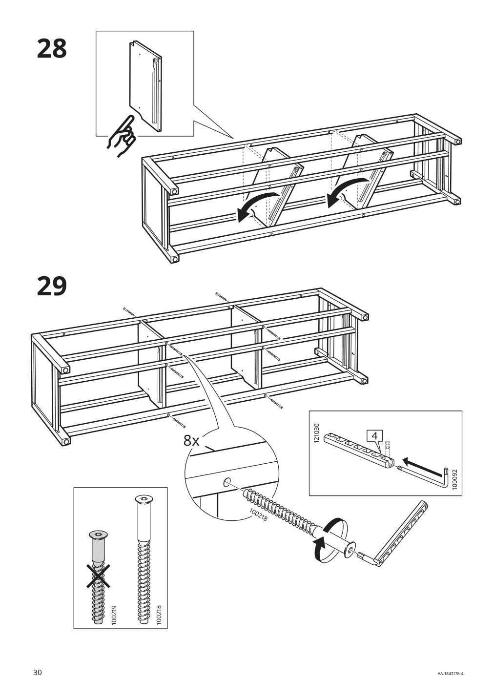 Assembly instructions for IKEA Hemnes tv unit black brown | Page 30 - IKEA HEMNES TV unit 003.392.18